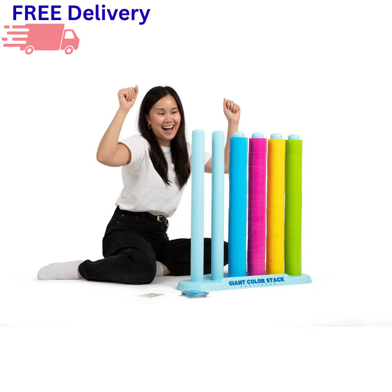 Giant Color Stack Challenge Jumbo Stacking Game 50 Logic Puzzle Challenges Kids