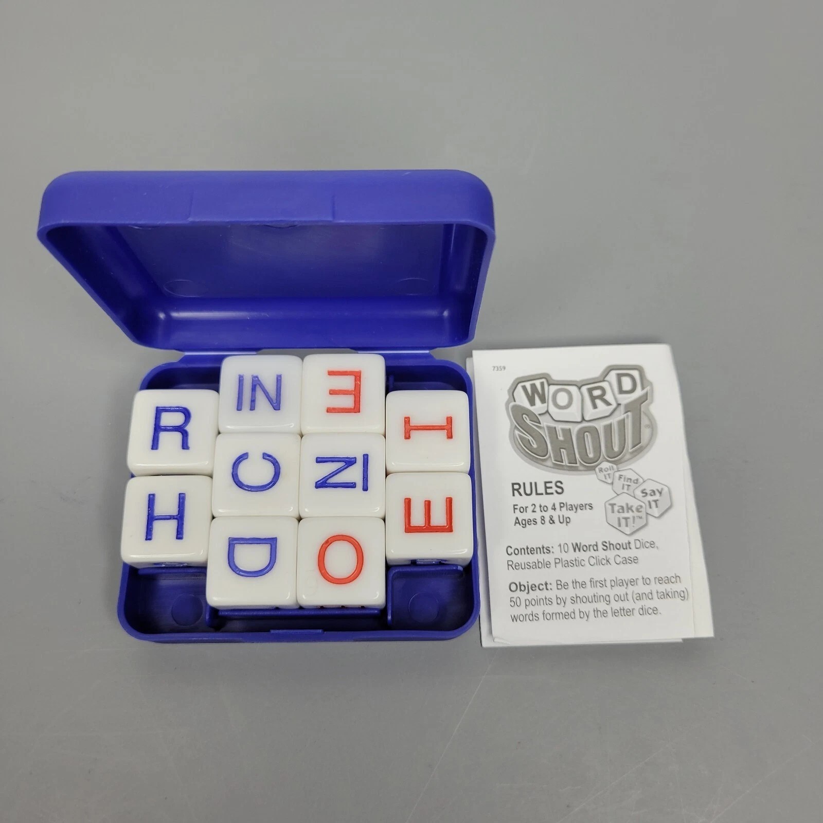 Patch Products Word Shout travel dice Game VG+ w/instructions