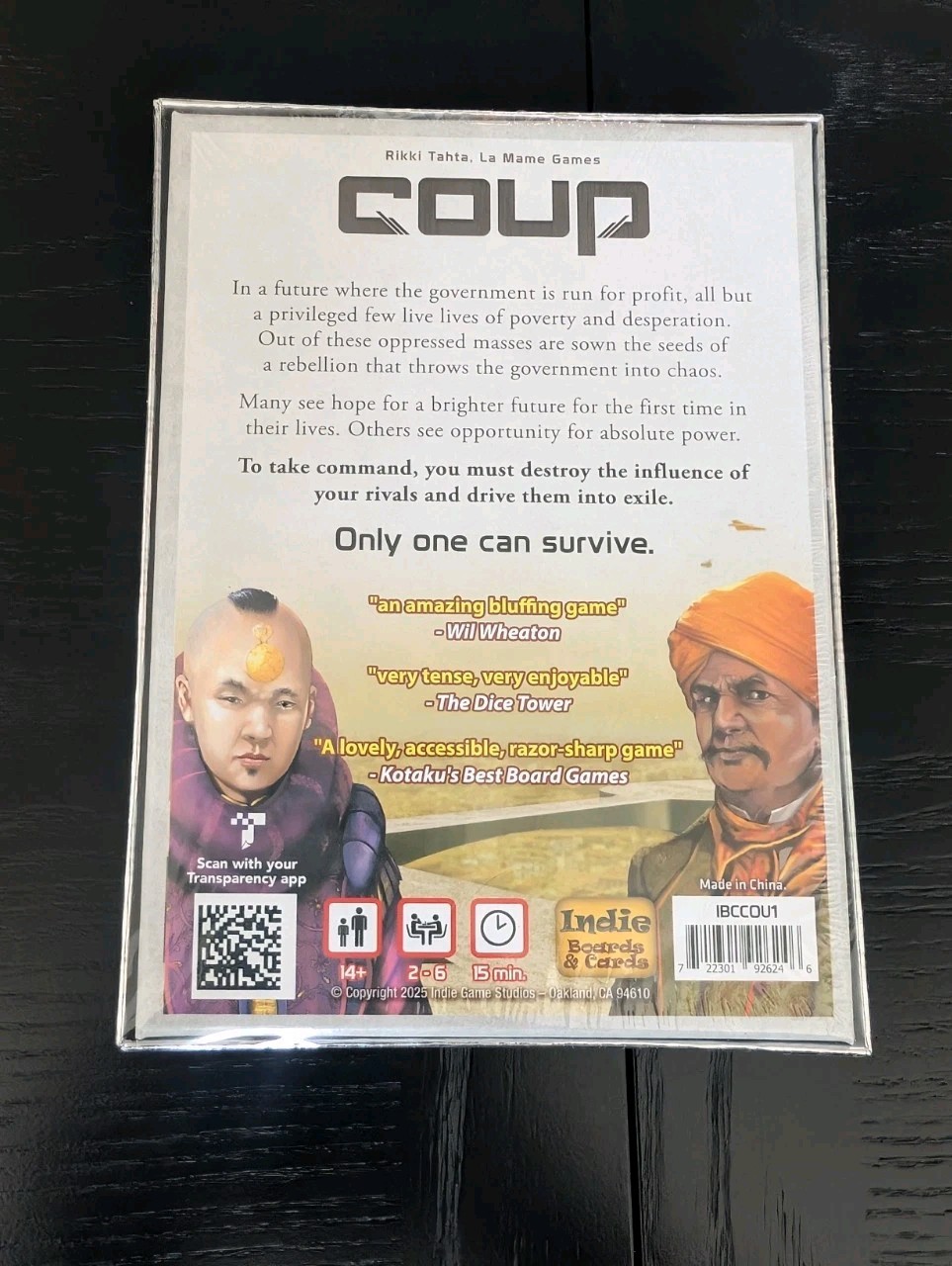 Coup The Dystopian Universe Card Game – Indie Boards and Cards – Factory Sealed