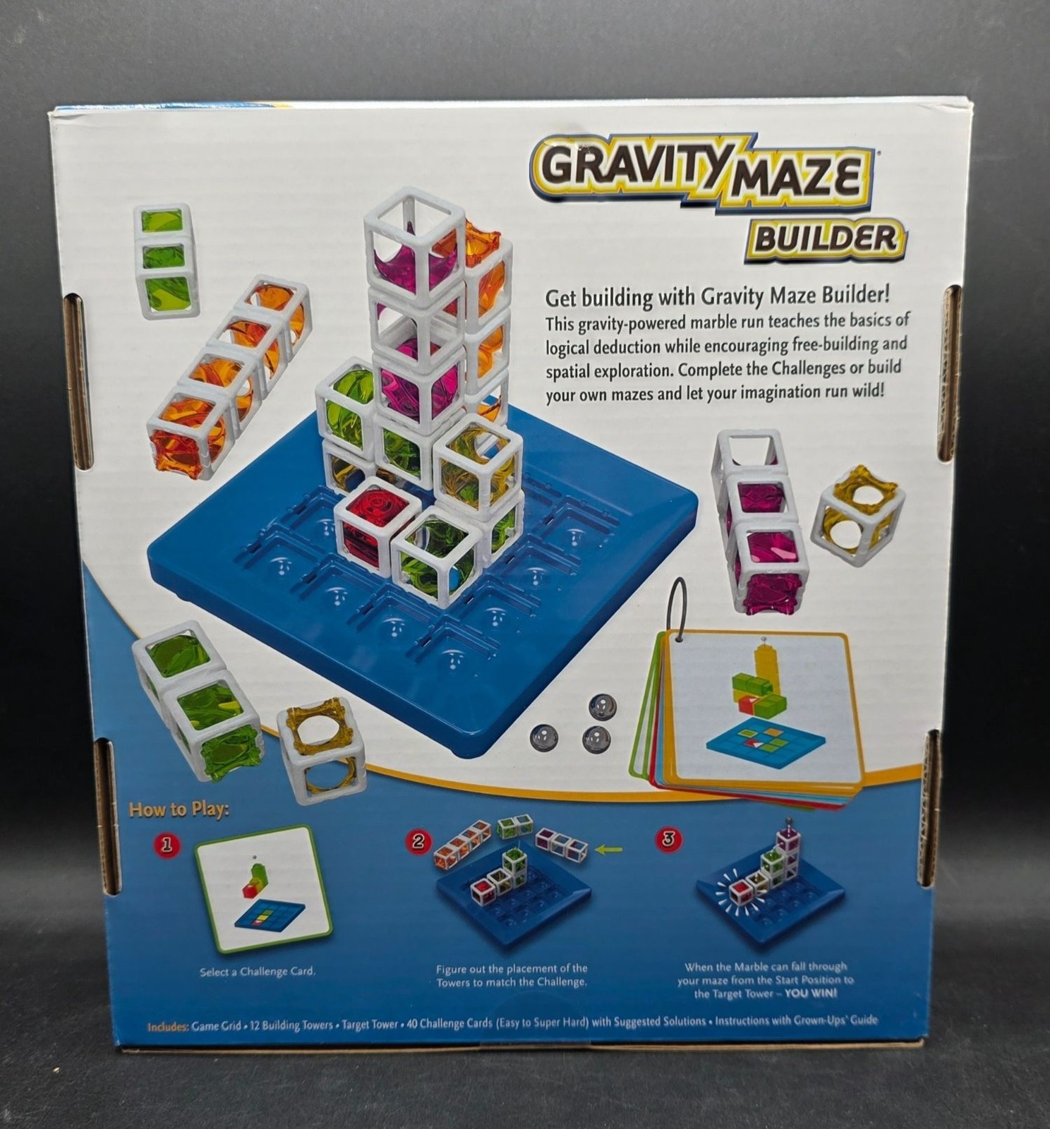 ThinkFun Gravity Maze Builder Game Marble Run Ages 5+ 40 Challenges Educational