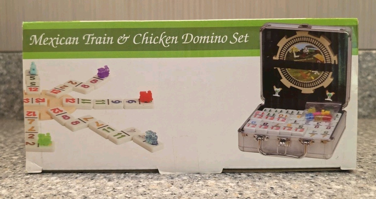 CHH Games Mexican Train & Chicken Domino Set Double 12 91 Color Dot Sealed