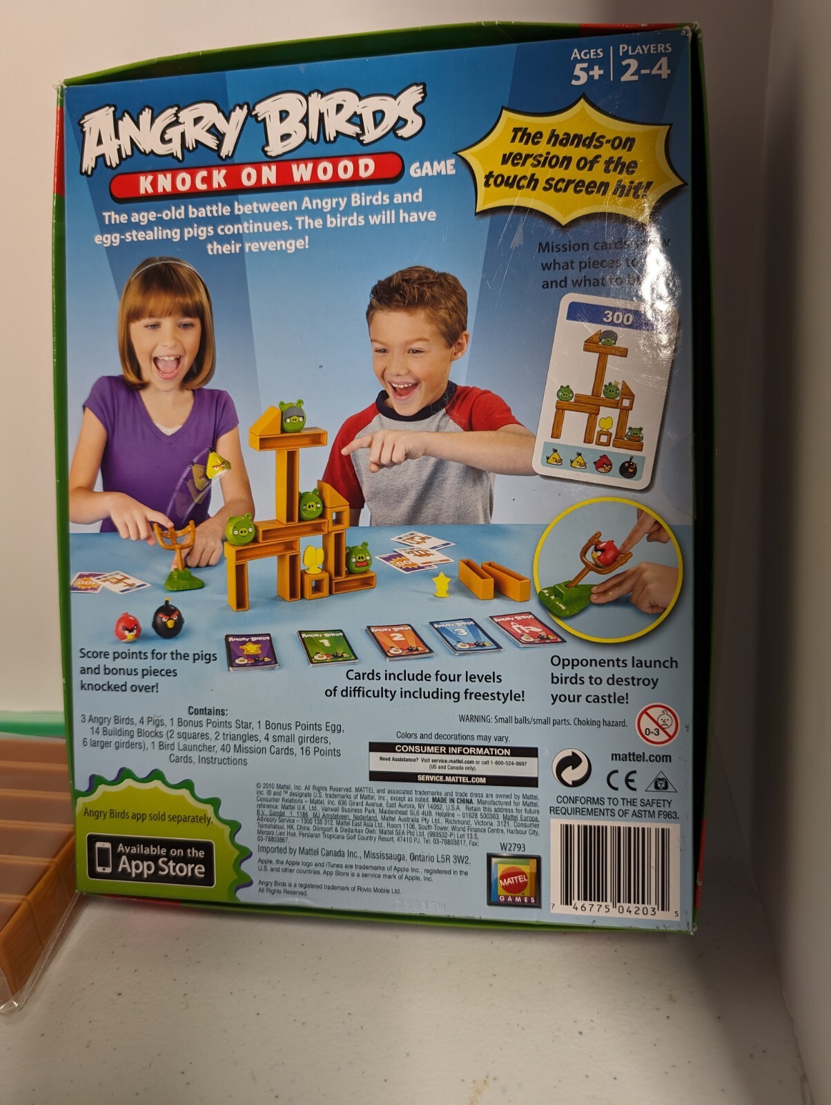 Angry Birds Knock On Wood Game Mattel 2010 Not Complete READ Description