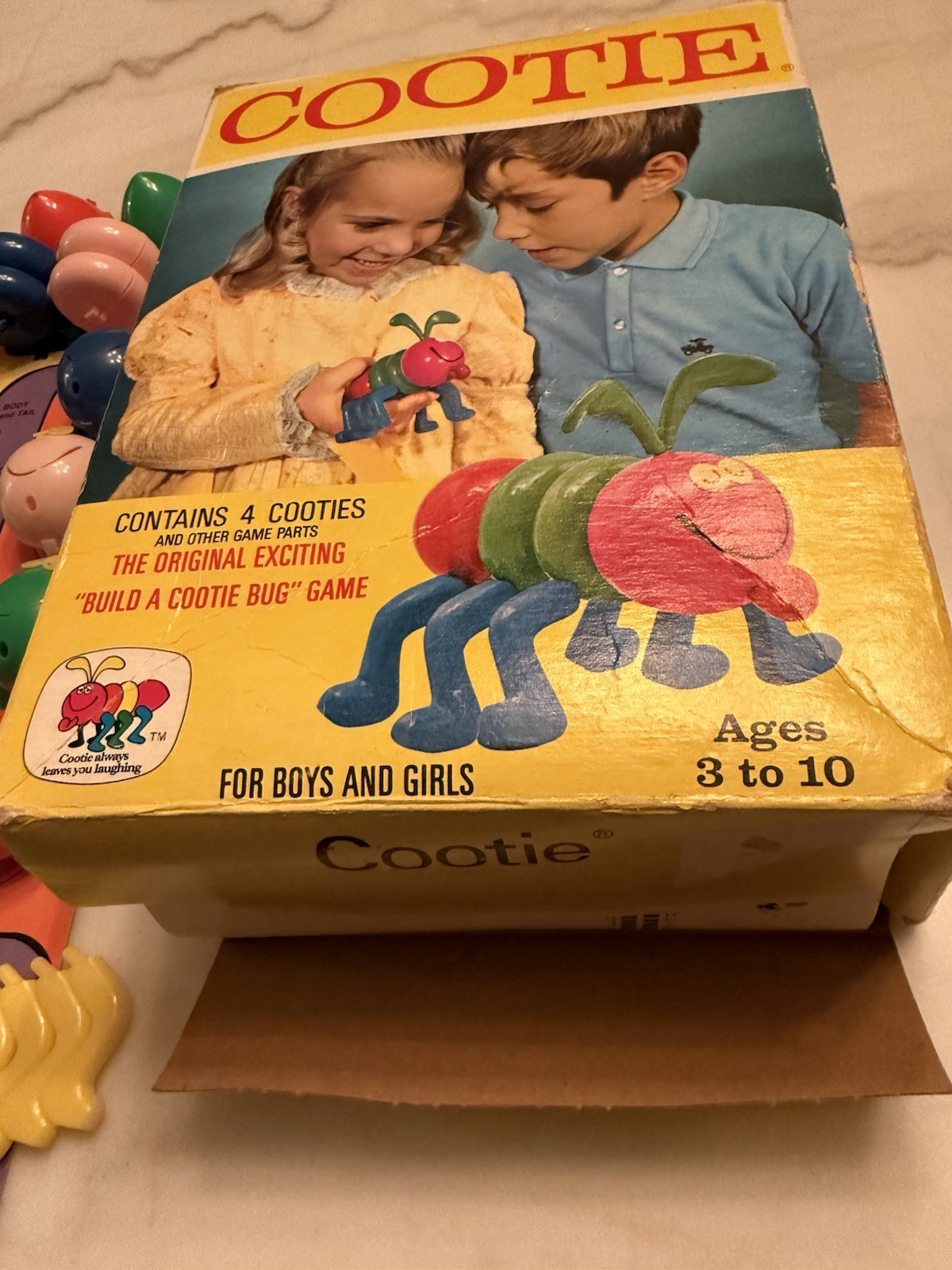 Vintage Schaper 1972 Cootie Game Original With Box Incomplete