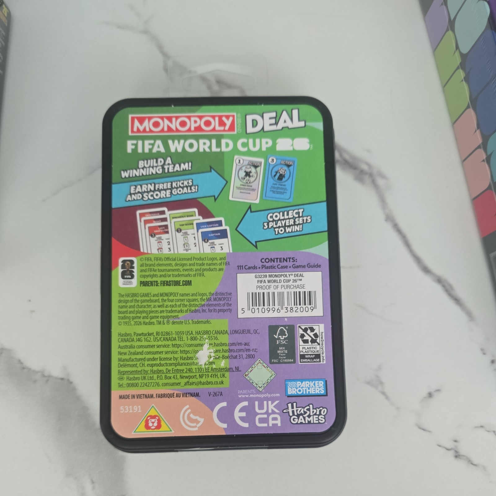 2026 FIFA World Cup trading card and Board Game Monopoly Panini Prizm Bundle