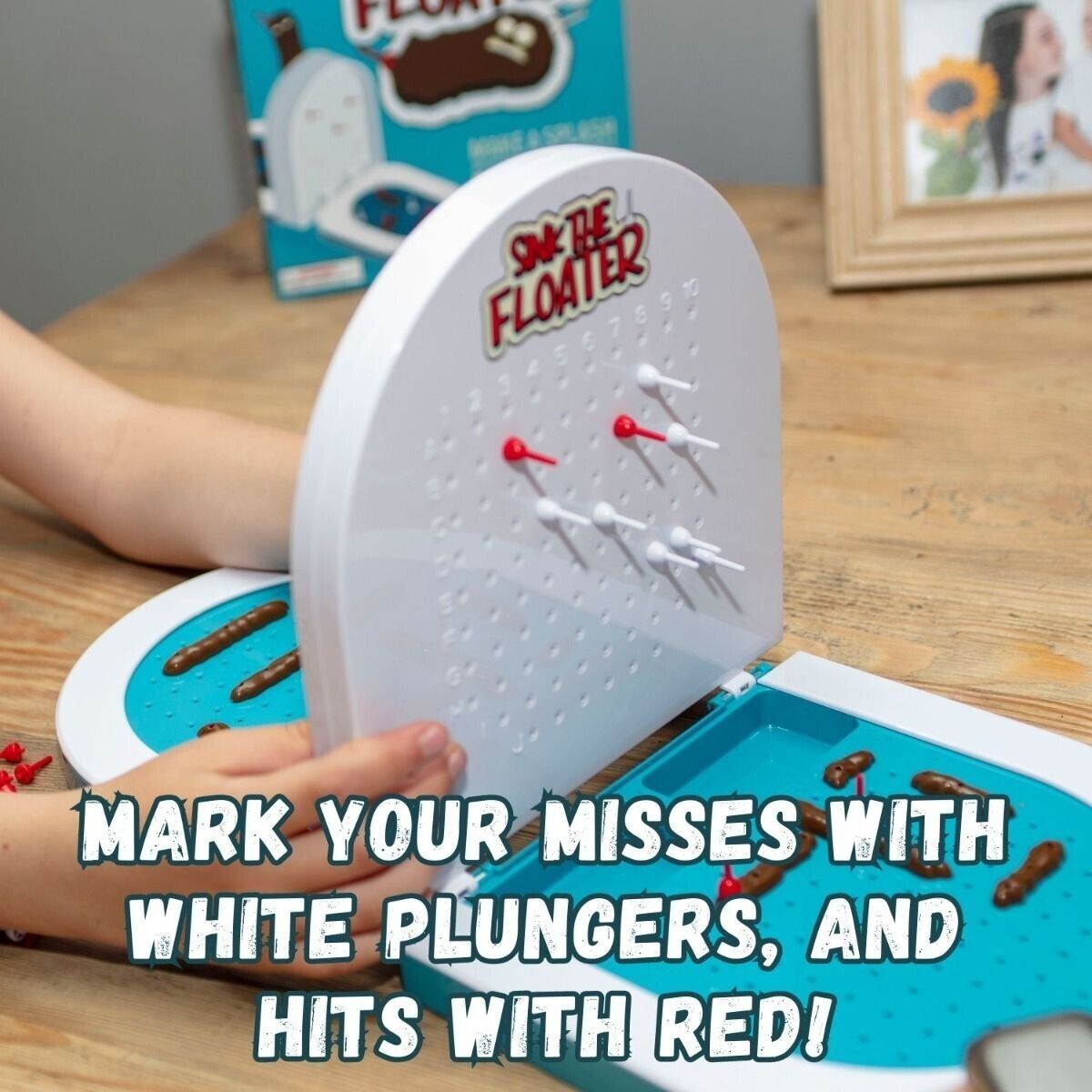 Sink The Poop Floater Board Game 2 Player Children Funny Stink Fart Toilet Turd