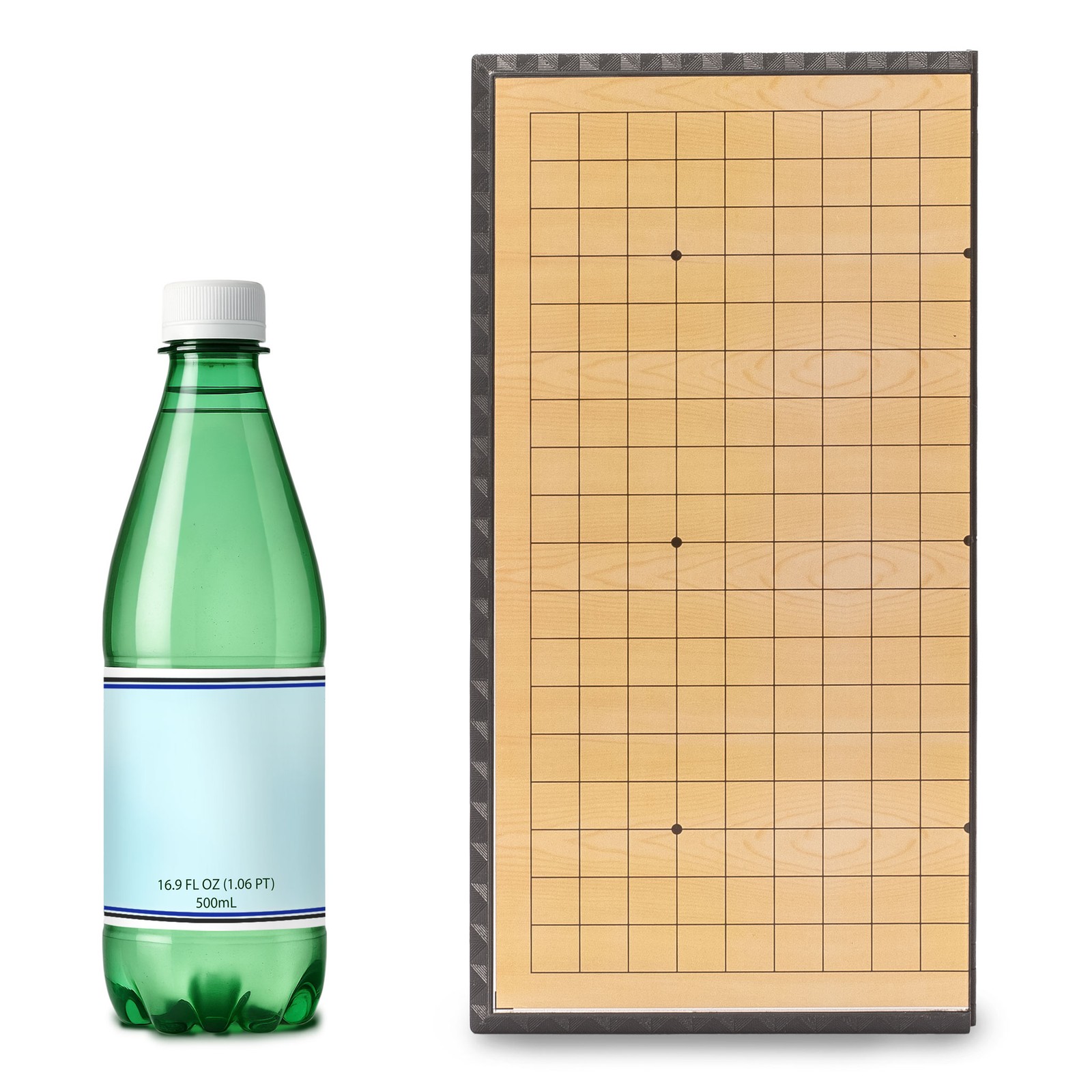 Medium Magnetic 19×19 Go Game Set Board (11″) with Single Convex Stones