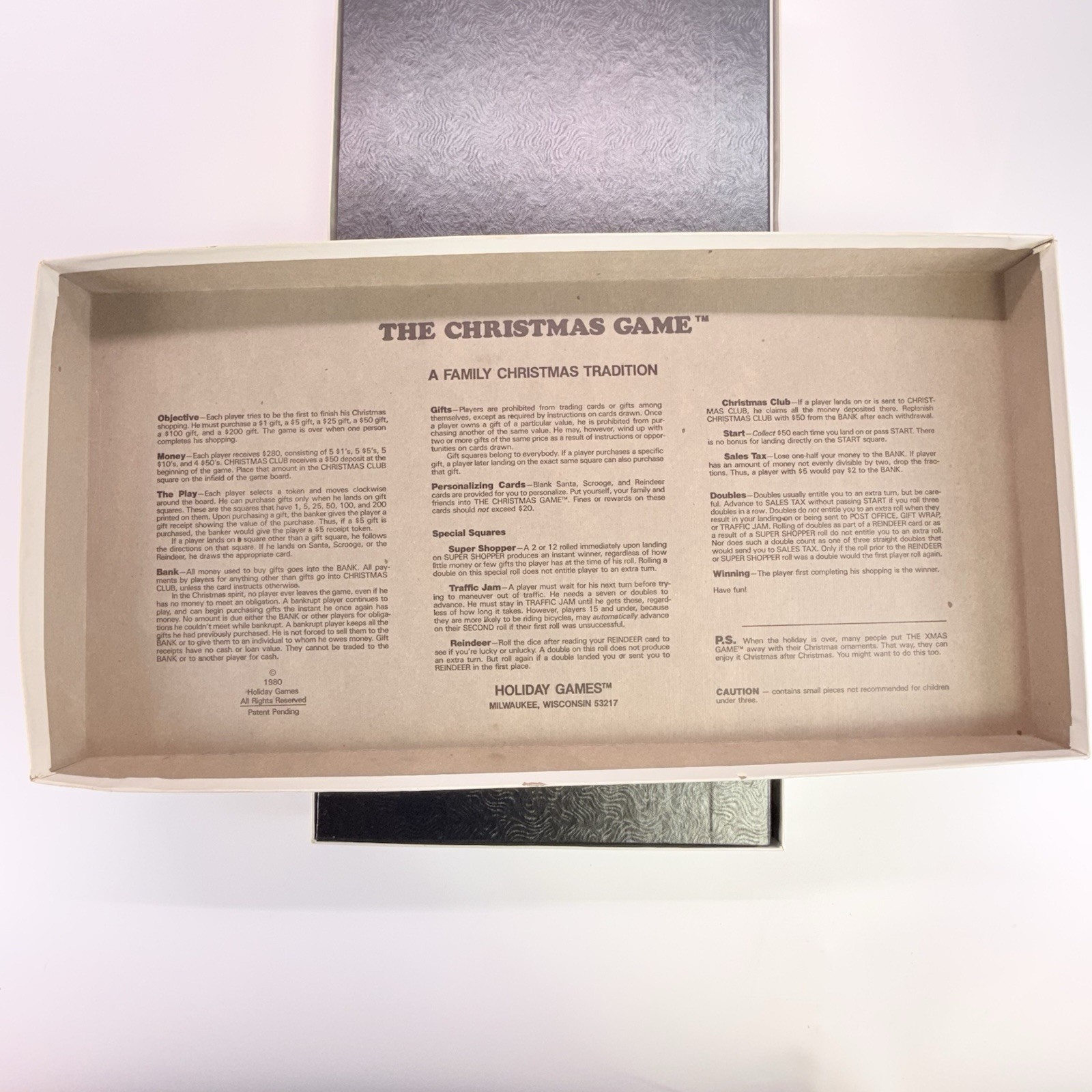 The Christmas Game- By Holiday Games -Vintage 1980 Board Game-Complete VG/VG+