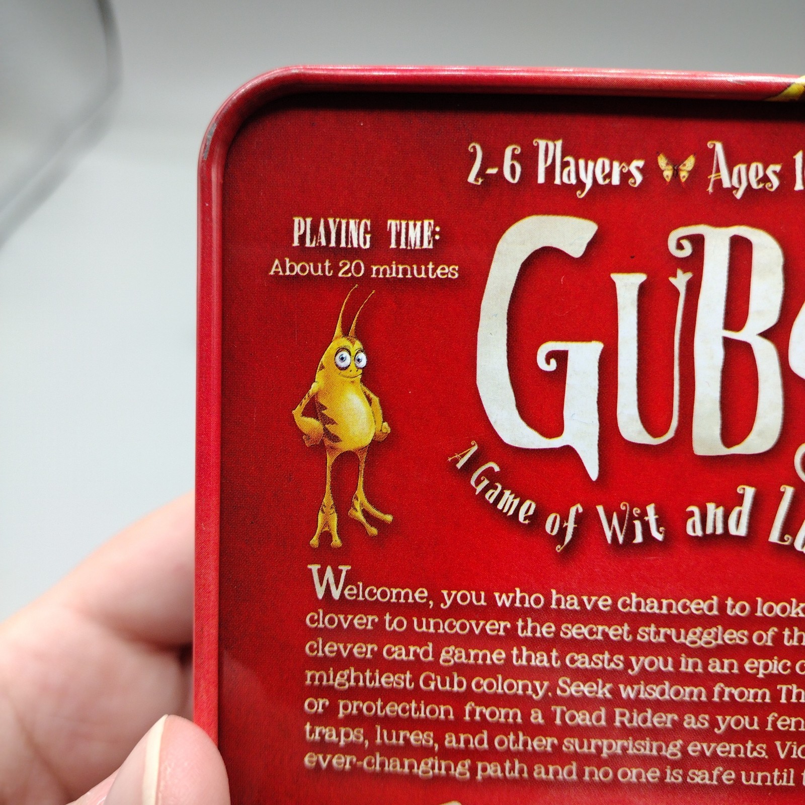 Gamewright Gubs A Game of Wit & Luck Card Game Tin 100% Complete w/ Rules 2011
