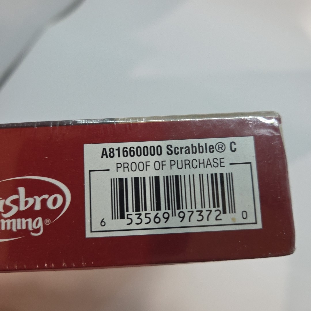 Hasbro Gaming SCRABBLE Board Game, Wooden Tiles Made in USA, 2 Players, Ages 8+