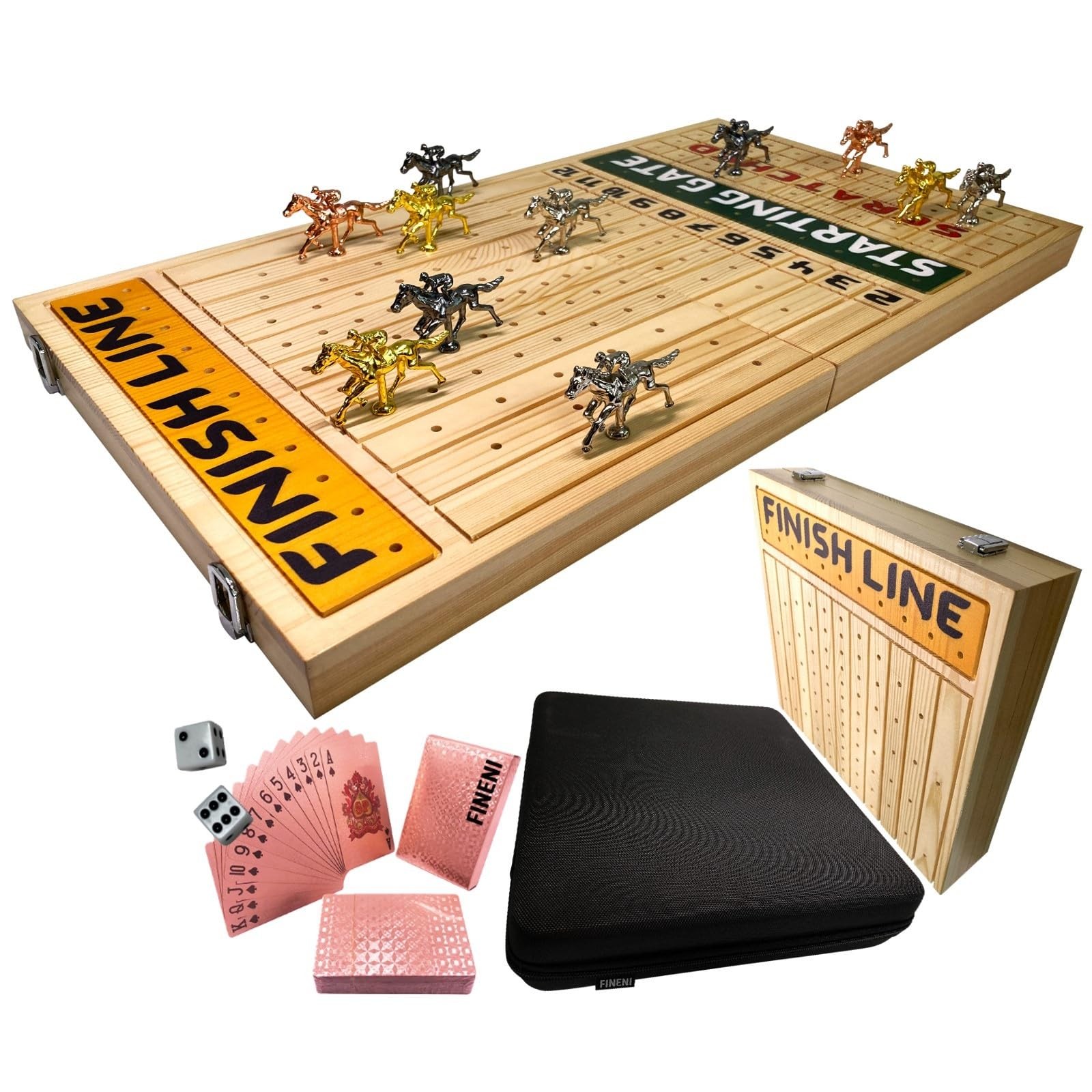 Horse Racing Game for Adults, Foldable Horse Race Board Game with 11 Luxuriou…