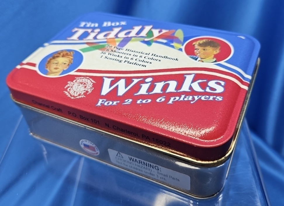 Tin Box Tiddly Winks for 2 to 6 Players Vintage Game 2002 Channel Craft Sealed