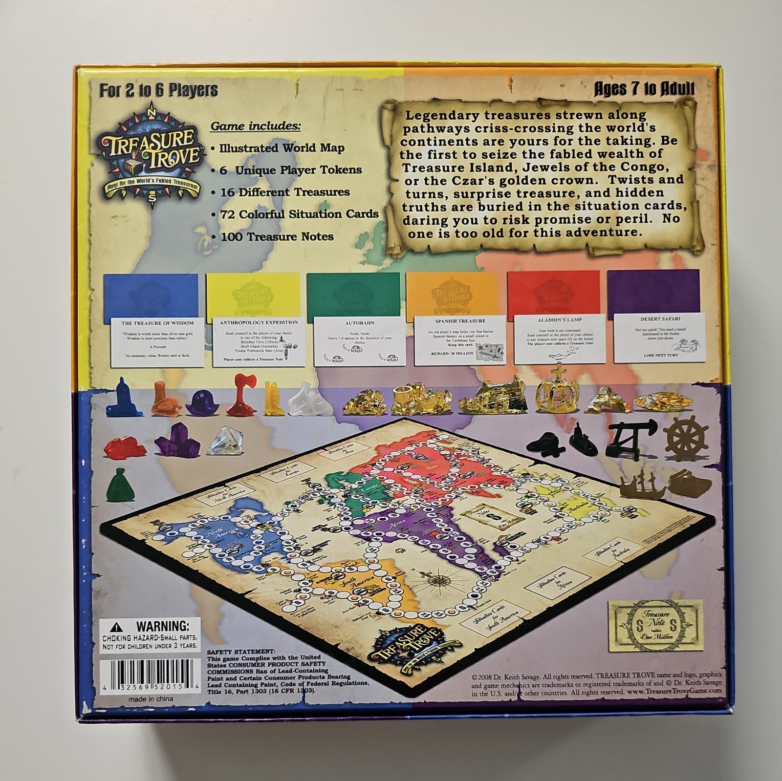 Treasure Trove Board Game 2008 Family Kids Hunt Treasures Complete