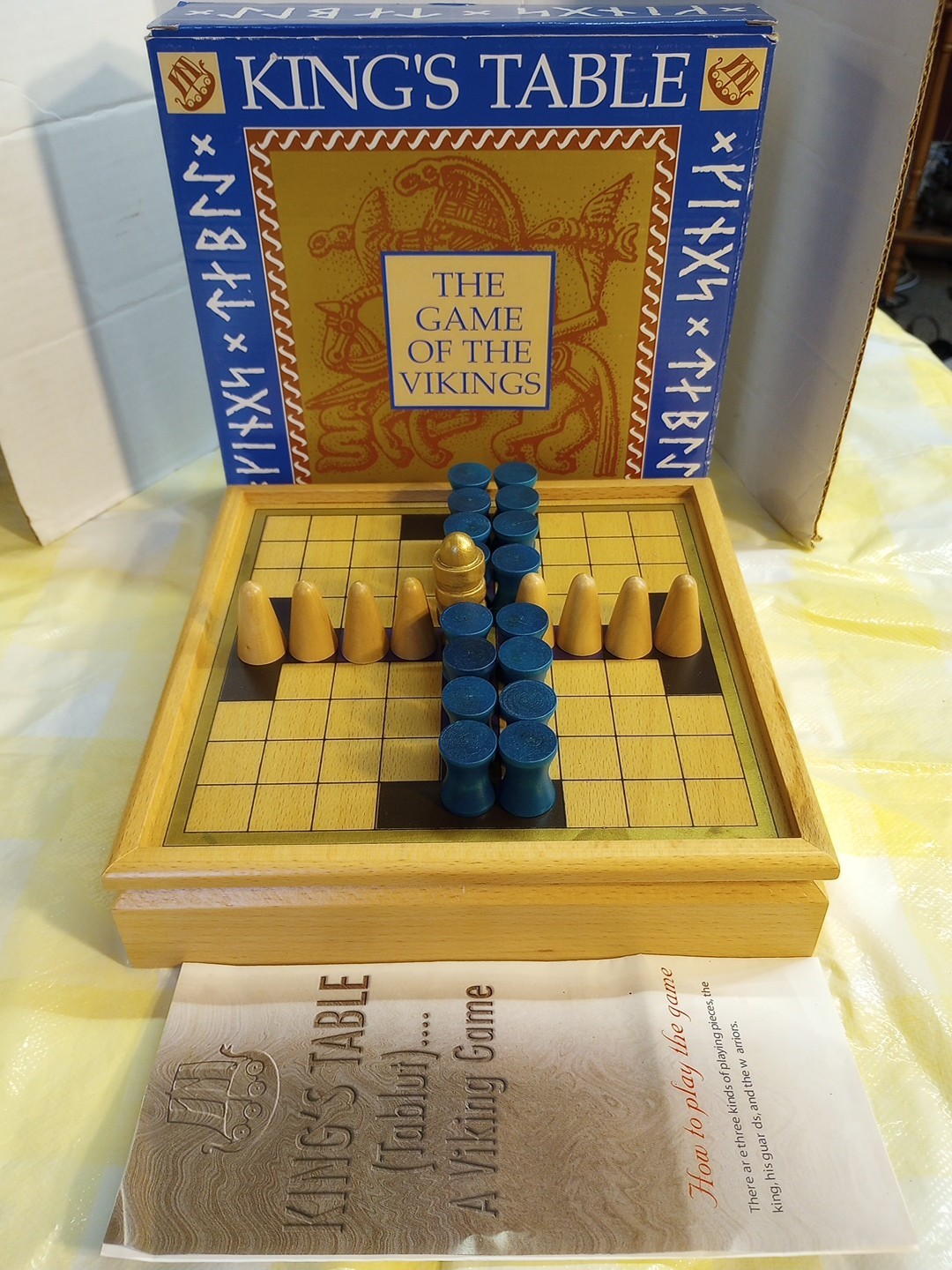 King’s Table Tablut The Game of Vikings Wood Wooden Board Game