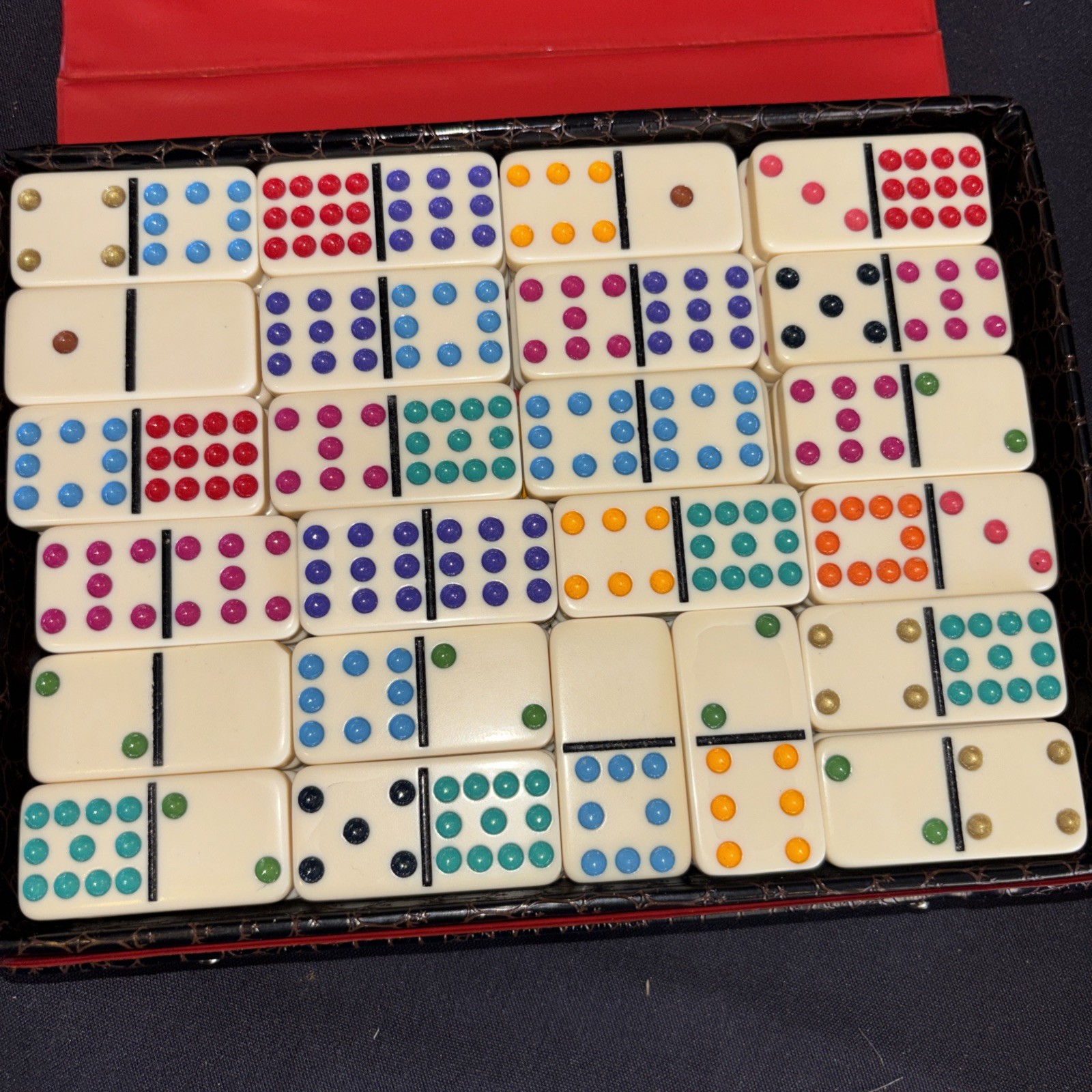Set of 55 Professional Dominoes Double Nine Complete Set Vintage