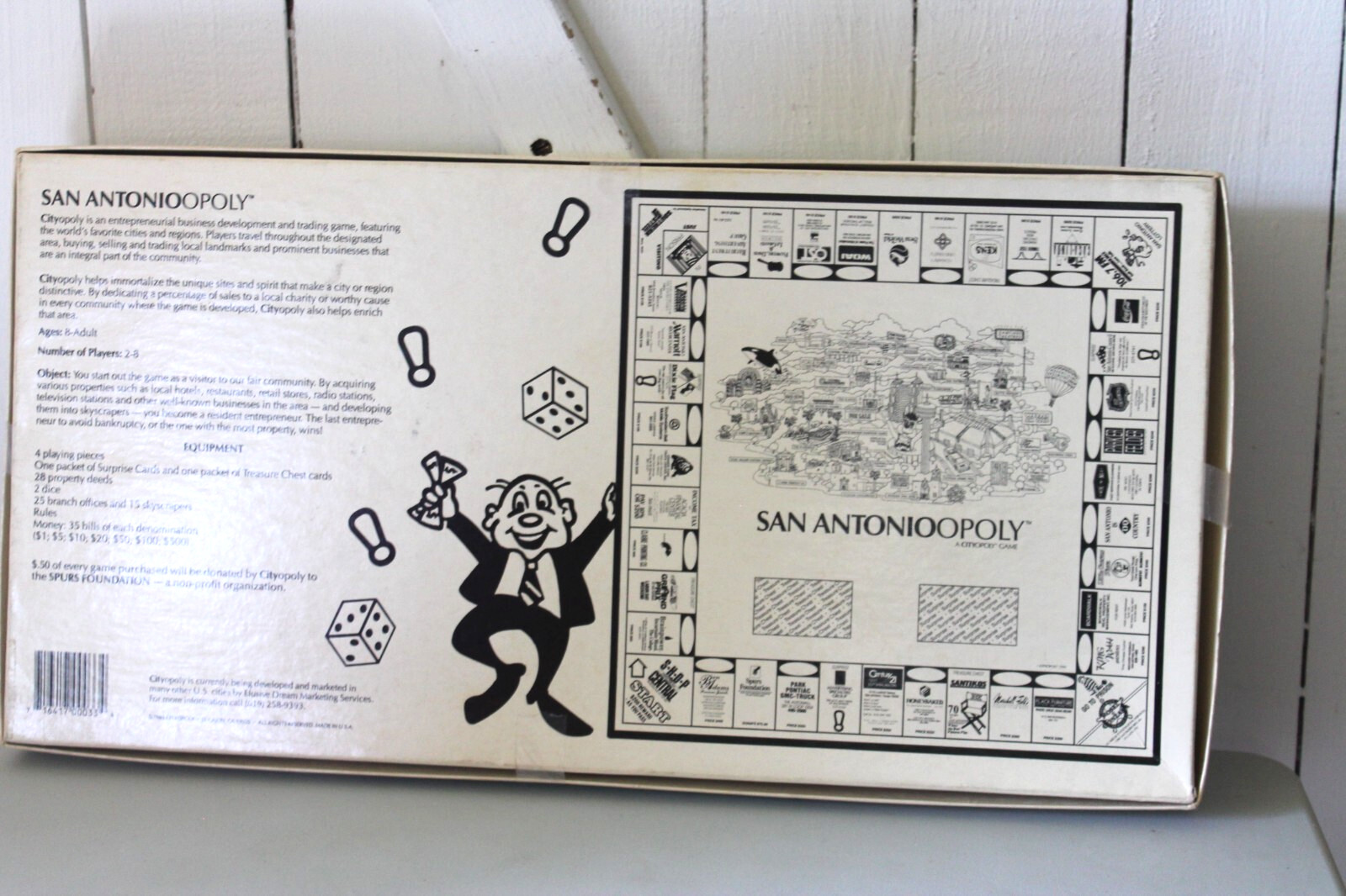 Vintage 1989 San Antonioopoly Board Game San Antonio TX Cityopoly Property