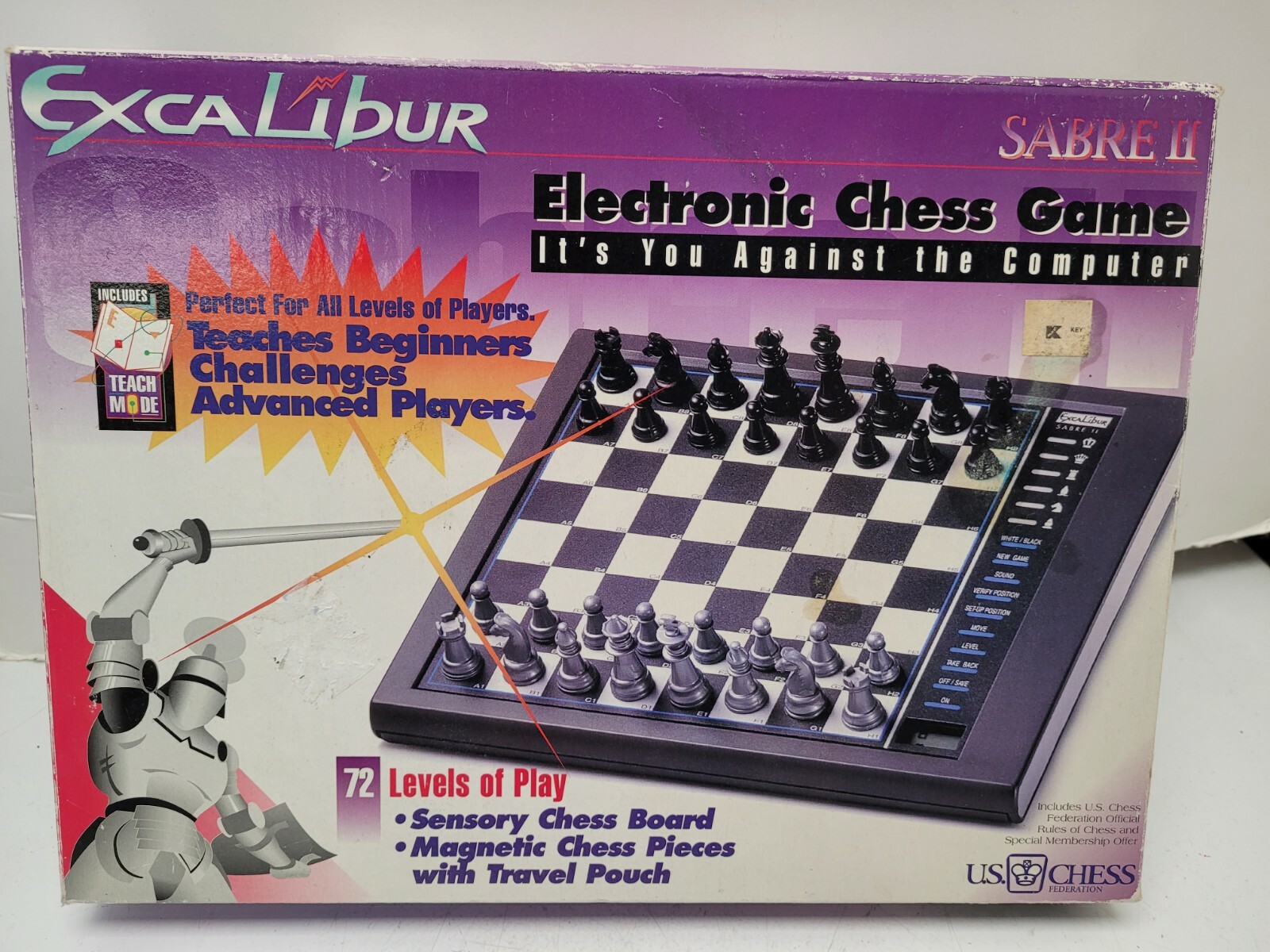 EXCALIBUR Sabre II Electronic Computer Chess Game **Excellent**