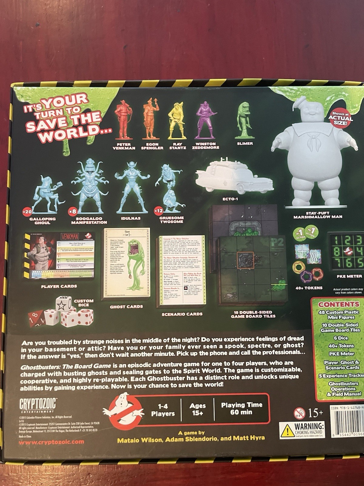 Ghostbusters The Board Game by Cryptozoic Entertainment Complete Unused