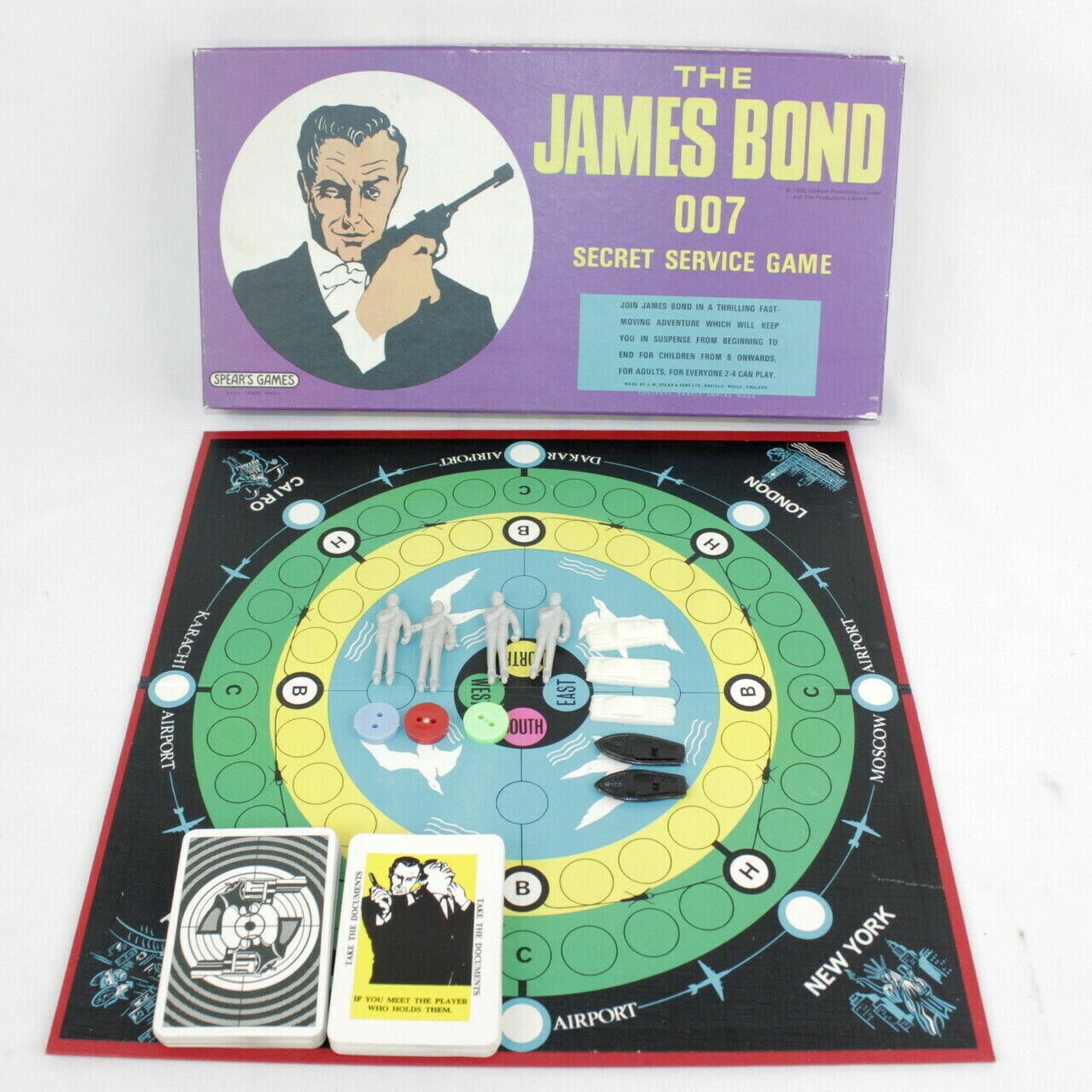 James Bond 007 Secret Service Board Game 1965 Spear’s Games in Original Box