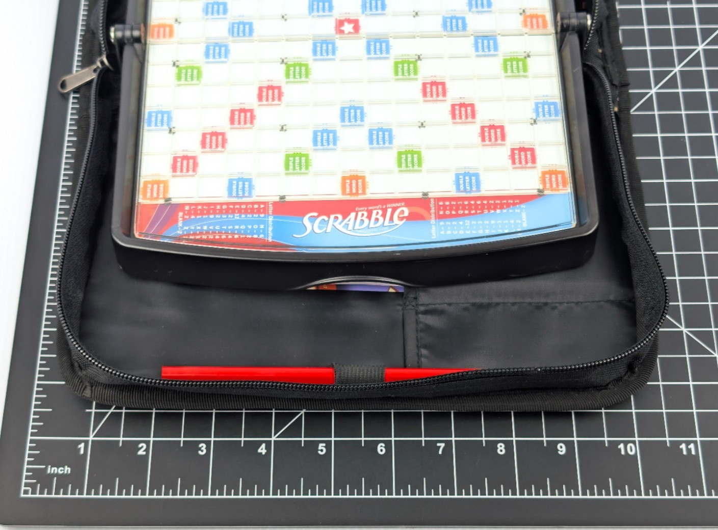 Scrabble Crossword Game Folio Edition Travel To Go Zipper Case COMPLETE Unused