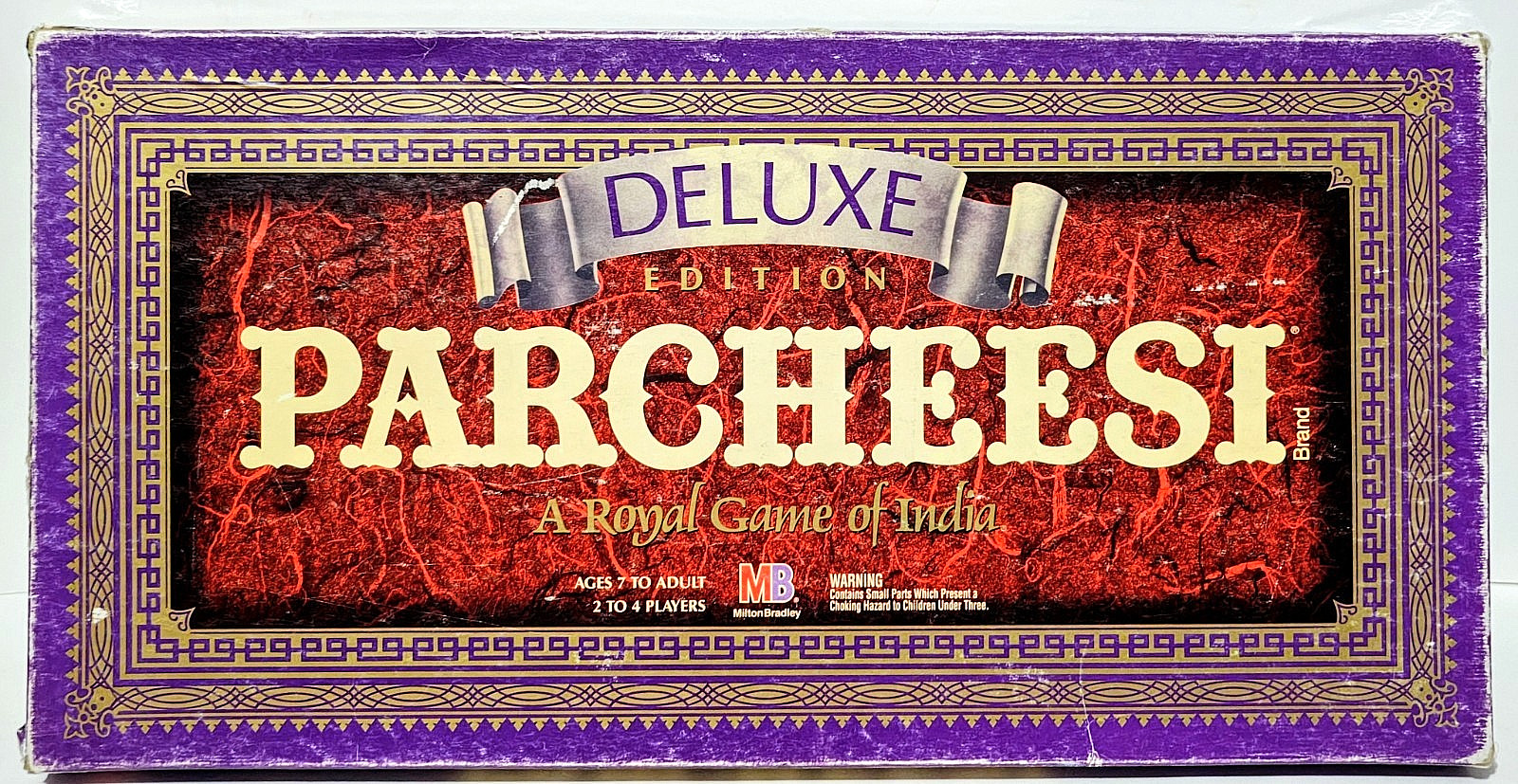 Parcheesi Deluxe Edition – A Royal Game of India – Milton Bradley – Vintage 1989