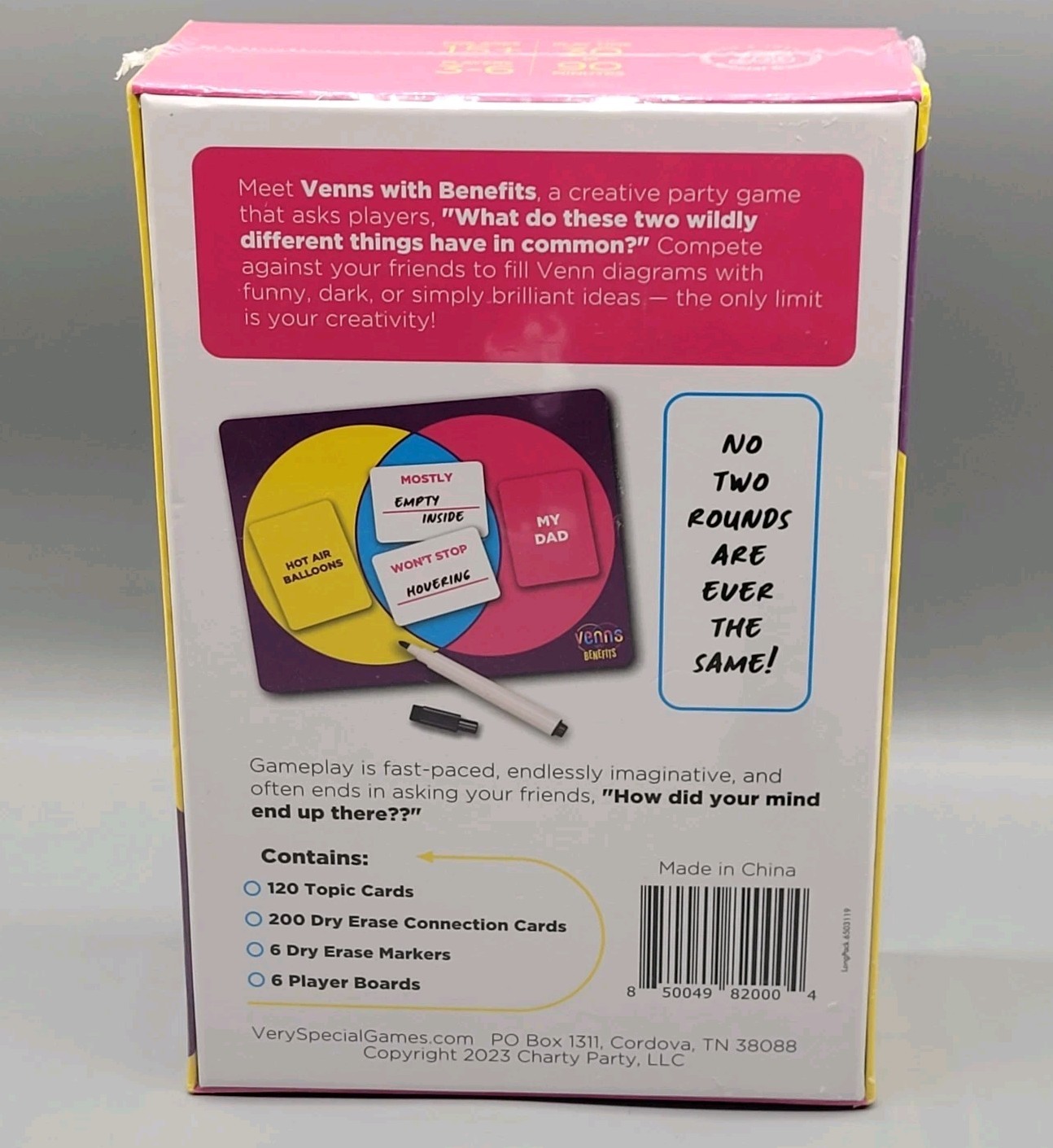 Venns with Benefits Creative Party Game Hilarious Venn Diagram Fun New