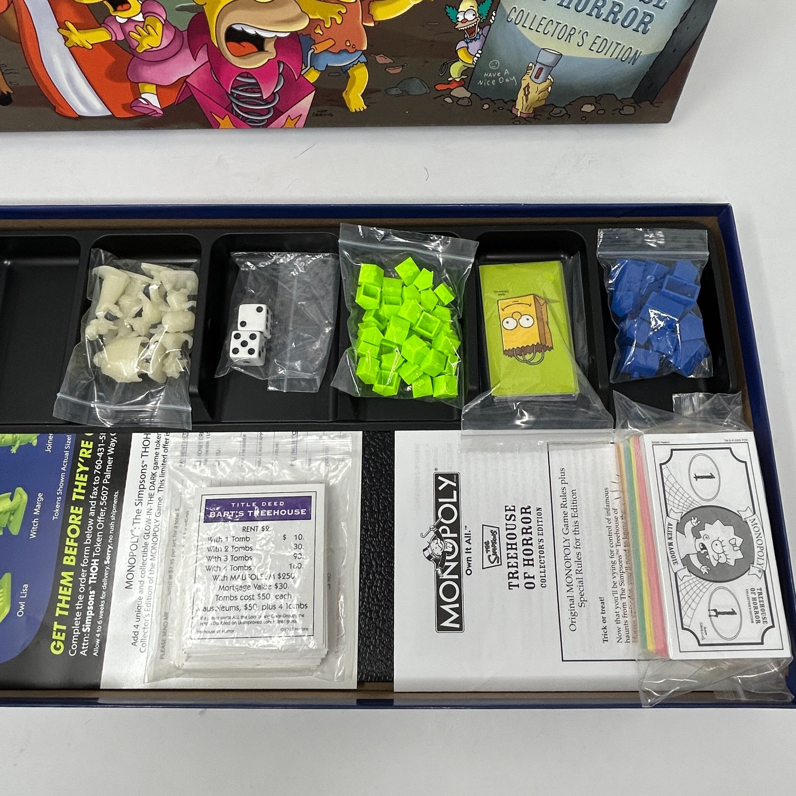 2005 Treehouse Of Horror Monopoly 100% Complete board Game the Simpsons rare