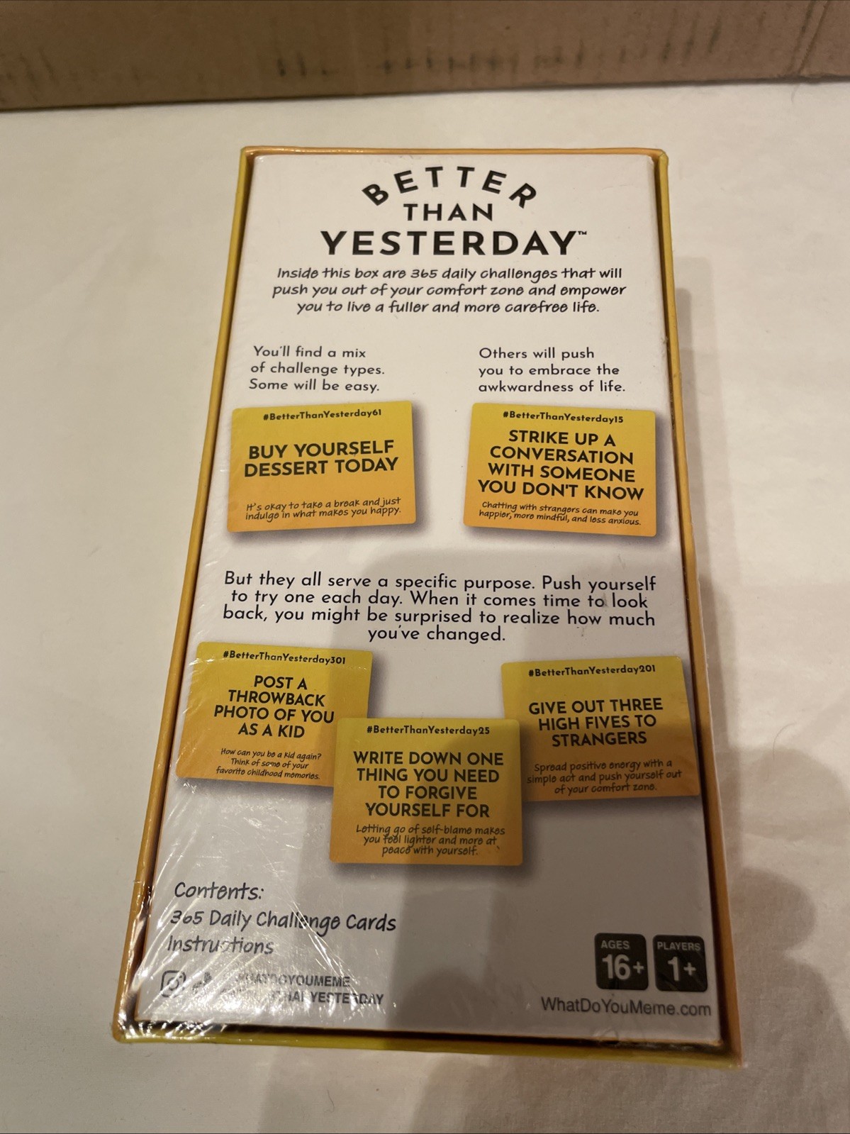 NEW Better Than Yesterday 365 Daily Challenges Life Fulfilling Game Sealed