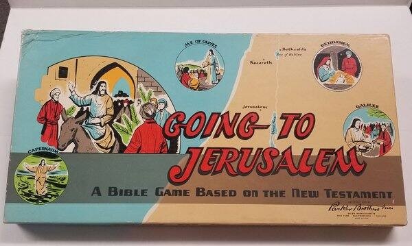 Going To Jerusalem Parker Brothers 1955 Vintage Board Game