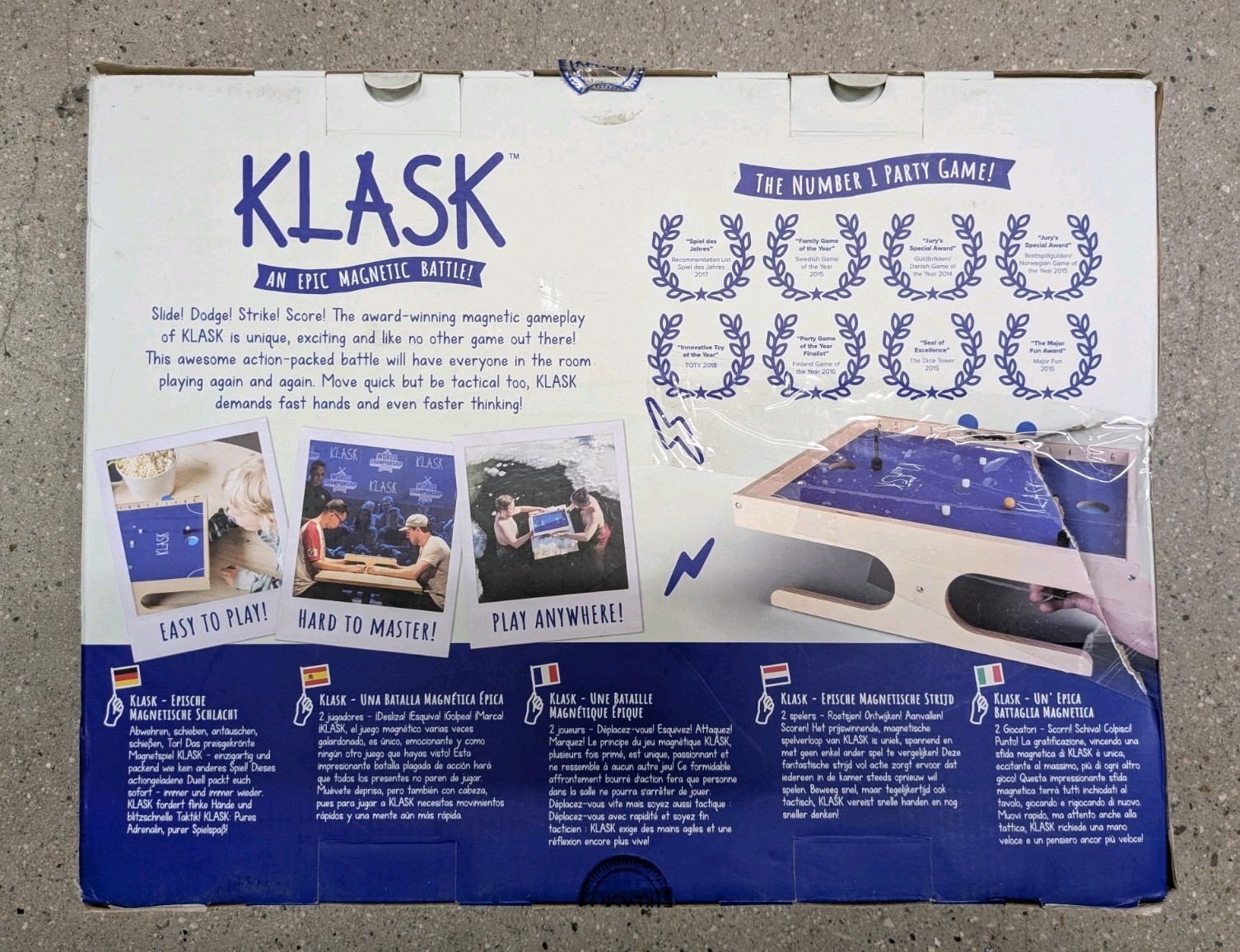 KLASK w/ Extra V 2.0 Accessory Set Epic Magnetic Battle Party Board Game Hockey