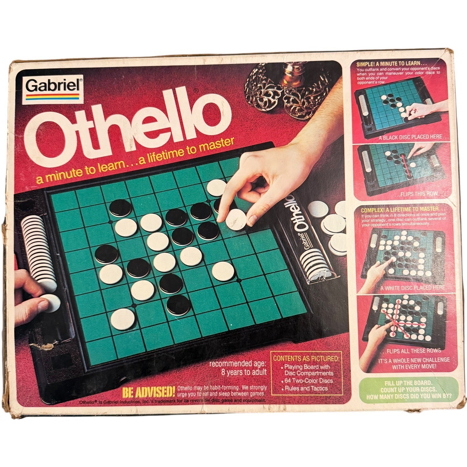 Gabriel Othello Board Game Vintage 1970s Strategy Game No 76390 Complete Boxed