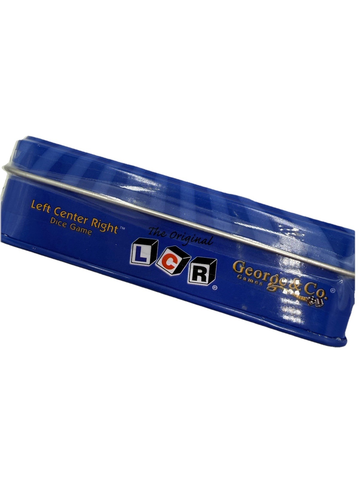 The Original LCR Left Center Right Dice Game Blue Tin George & Company