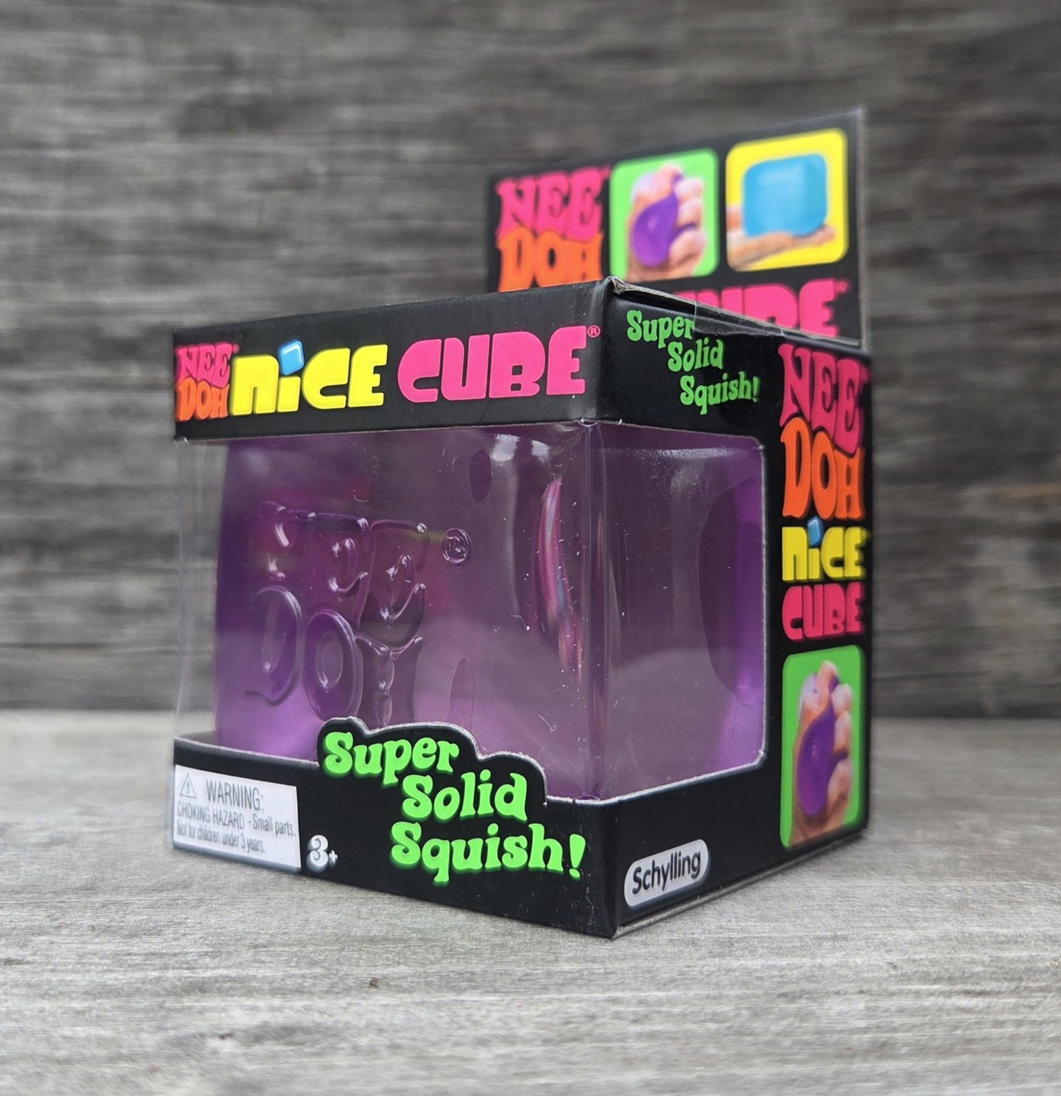 PURPLE NeeDoh Nice Cube Nee Doh Nicecube 2.25″ Squishy Stress Toy 100% AUTHENTIC