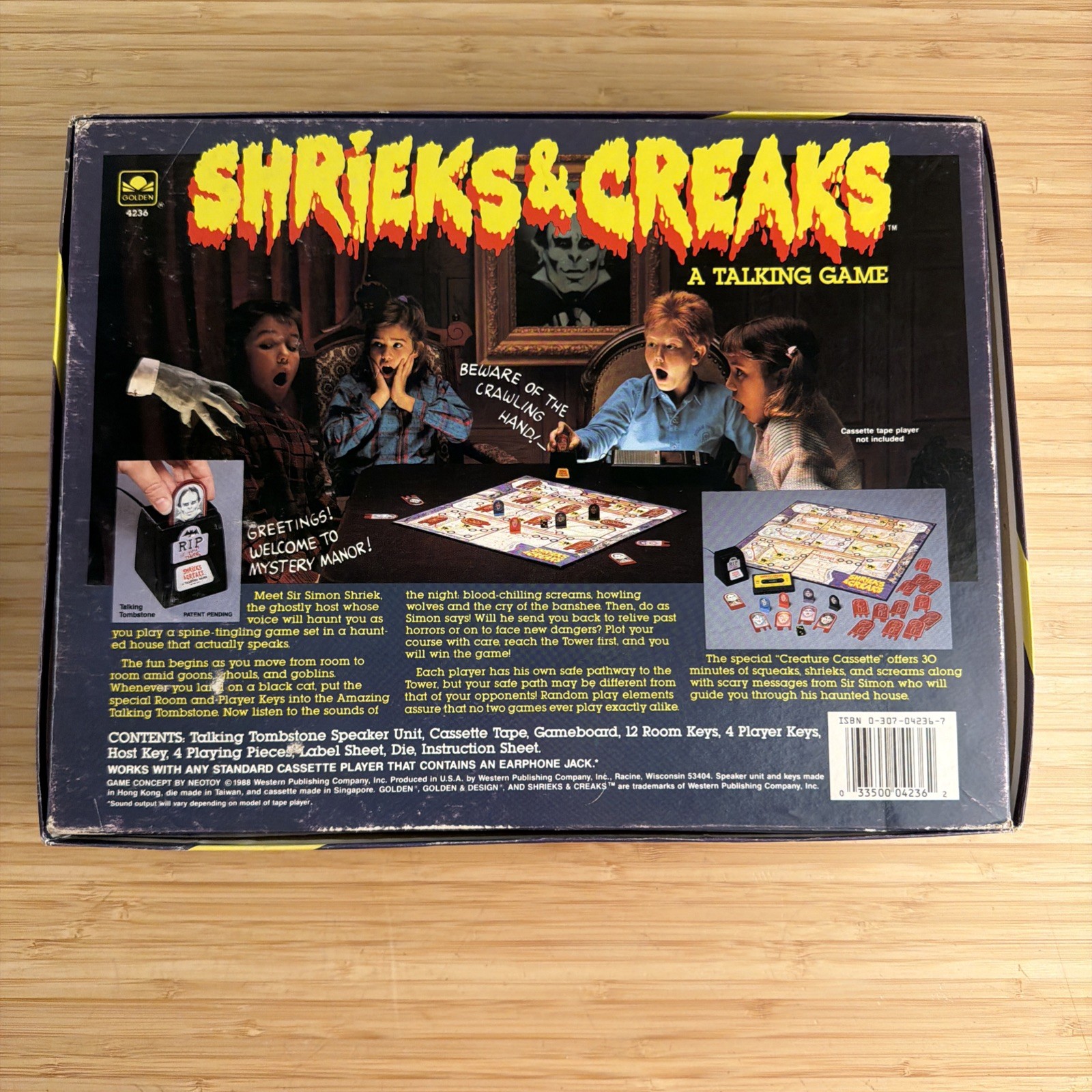Shrieks Creaks Talking Horror Board Game Vintage 1988 Complete!