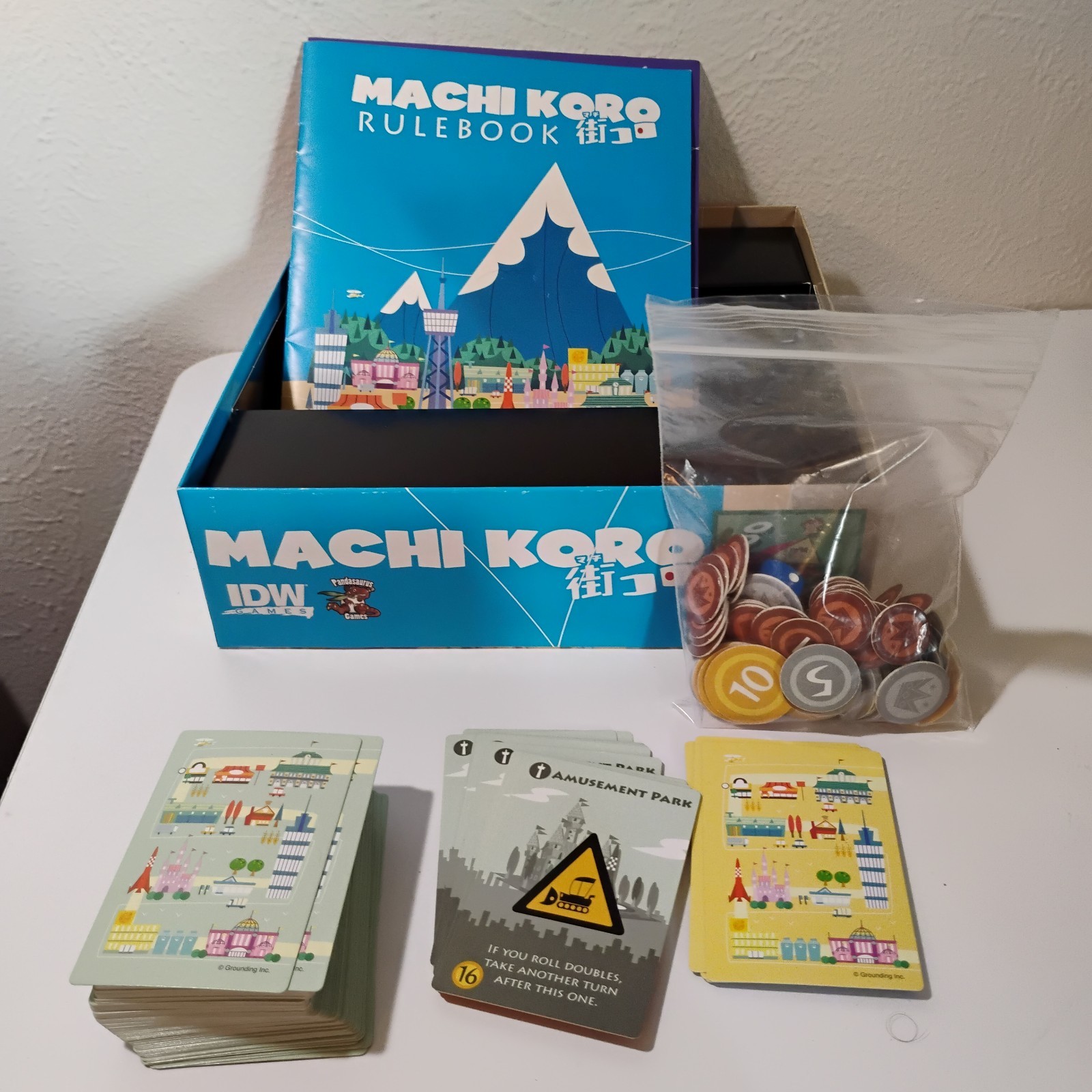 Machi Koro Game IDW Game, 2-4 players, 10+, 30 minutes, Used & Complete