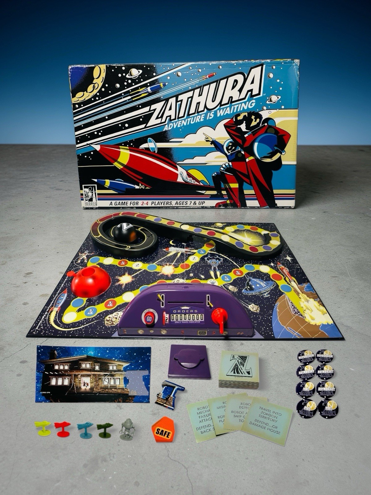 ZATHURA ADVENTURE IS WAITING BOARD GAME 2005 Pressman No 4505 Collectible WORKS!