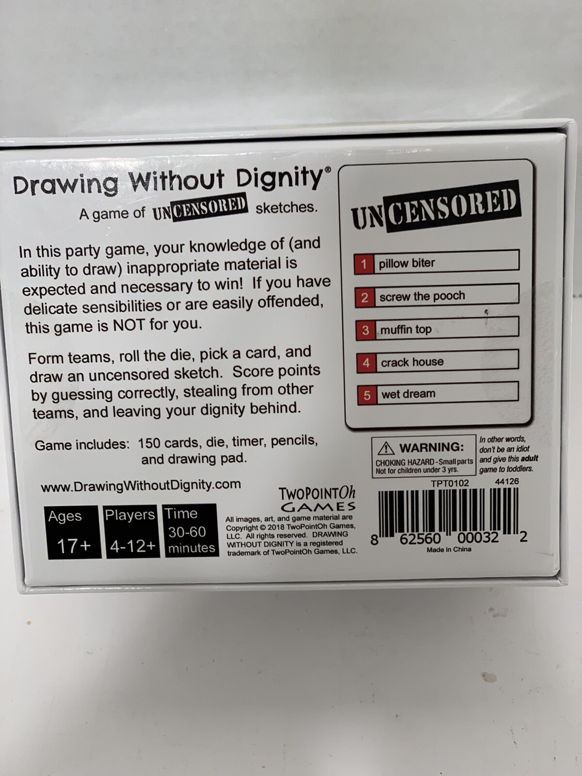 Drawing Without Dignity Game Uncensored Sketches Ages 17+ NEW Sealed