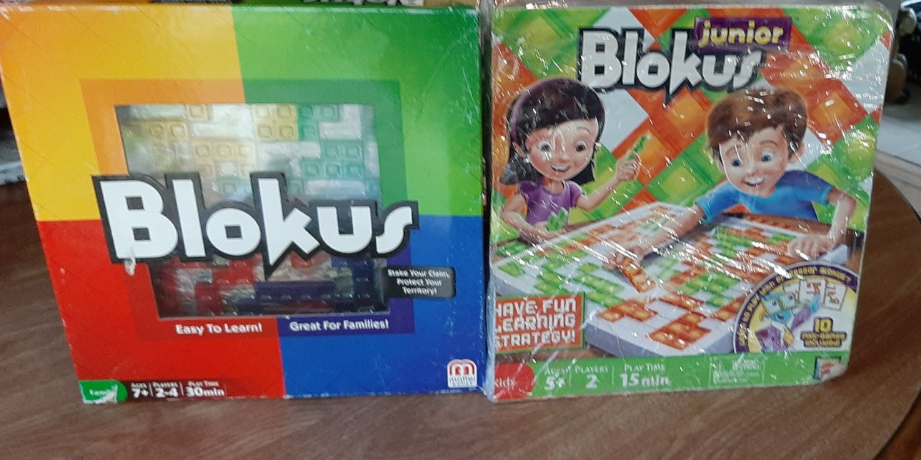2 Games Blokus Board Game AGE 7 + & Blokus Junior Age 5 Strategy Educational