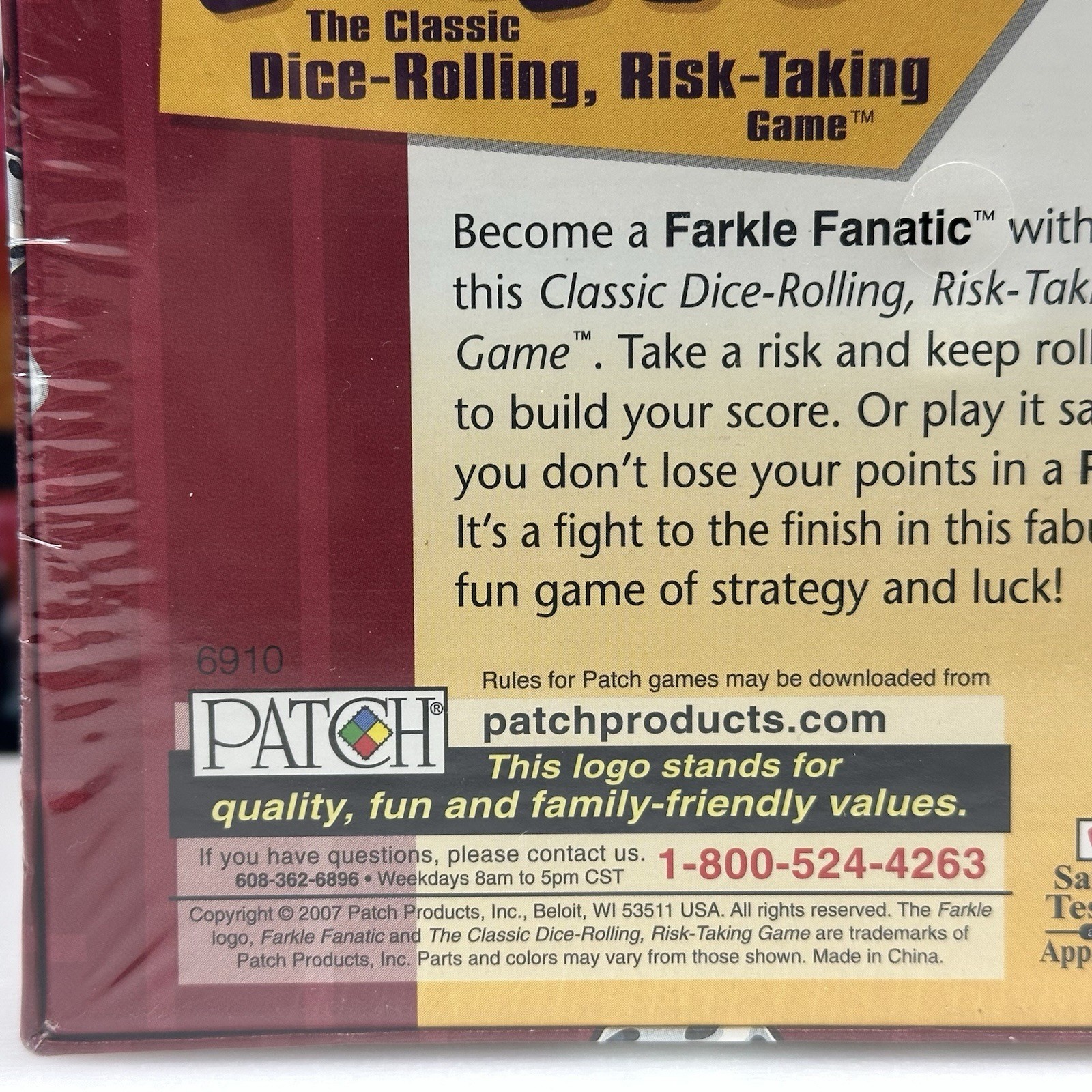 FARKLE Classic Dice Rolling Risk Taking Game Patch Products Ages 8+ Sealed NEW!