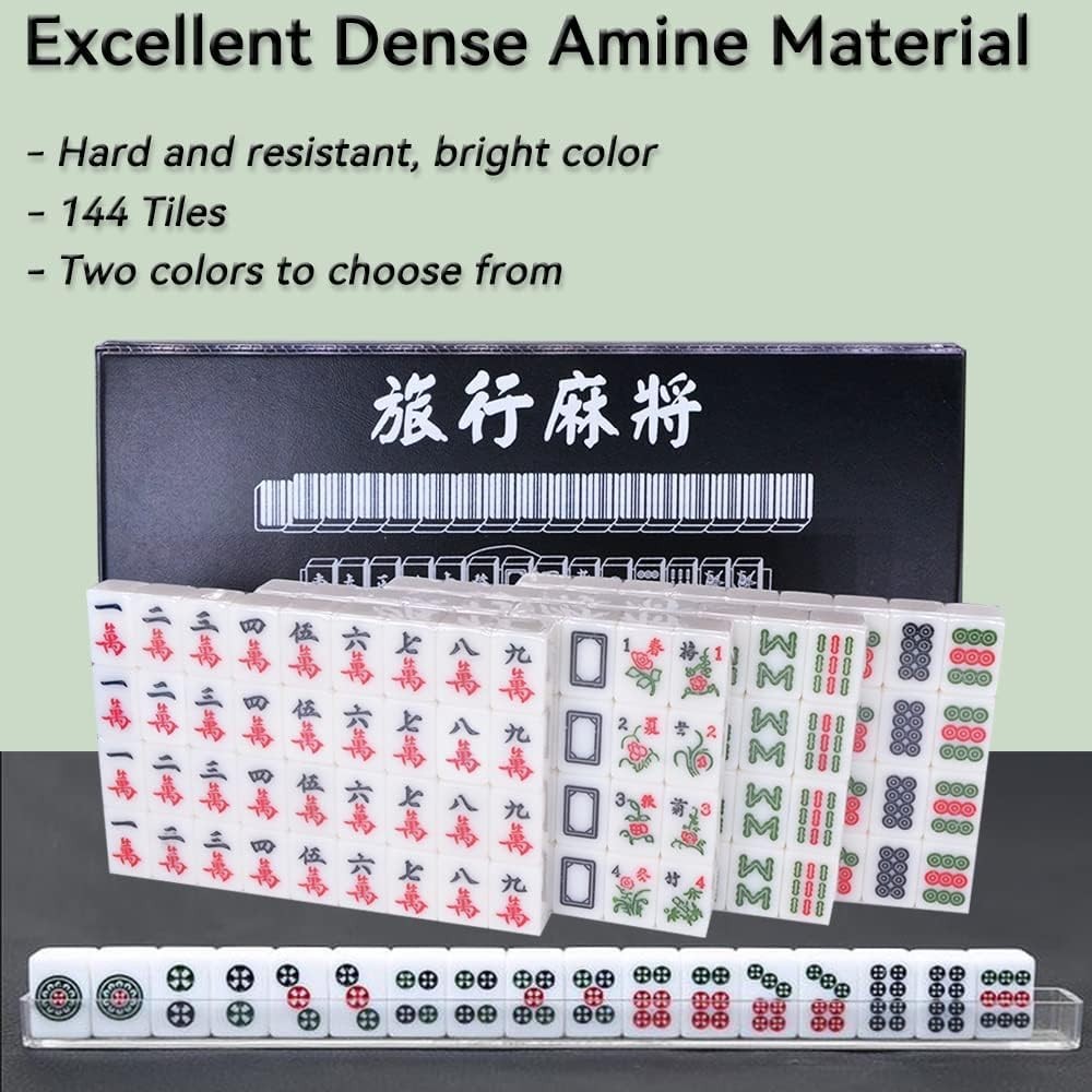 Lightweight 20mm Mini Mahjong Set with Instruction Manual – Travel-Friendly Fun