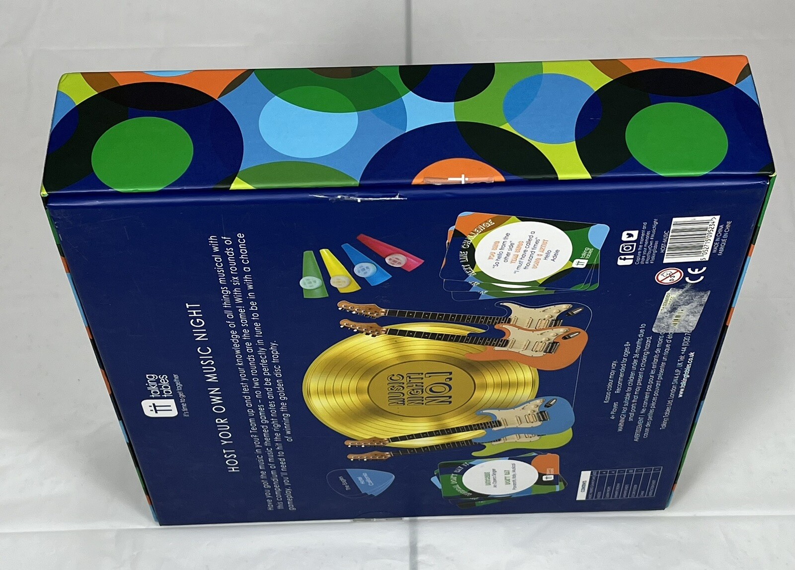 Complete! Talking Tables Host Your Own Music Night Board Game, Trivia Kazoo Game