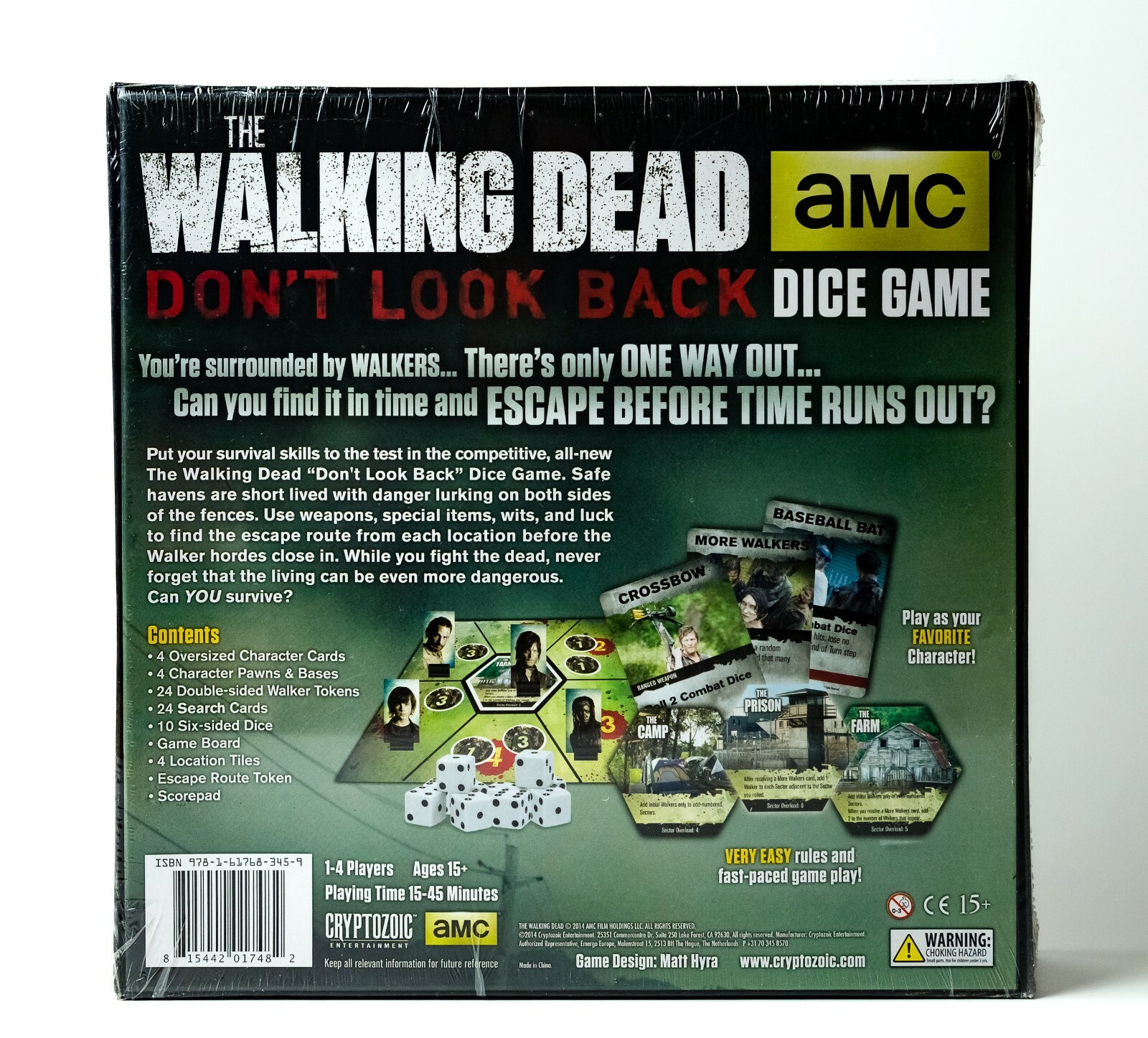 AMC: The Walking Dead Don’t Look Back Dice Game New in Original Box