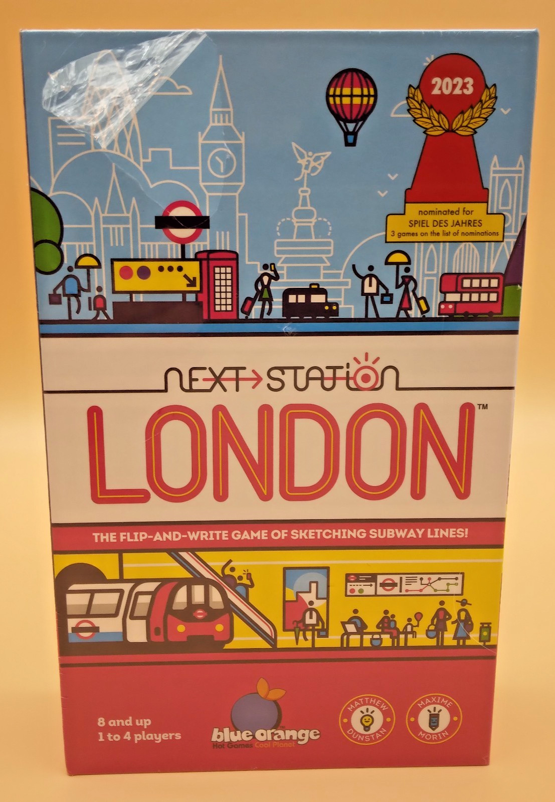 Next Station: London Board Game Flip-and-Write Subway Strategy Blue Orange Urban