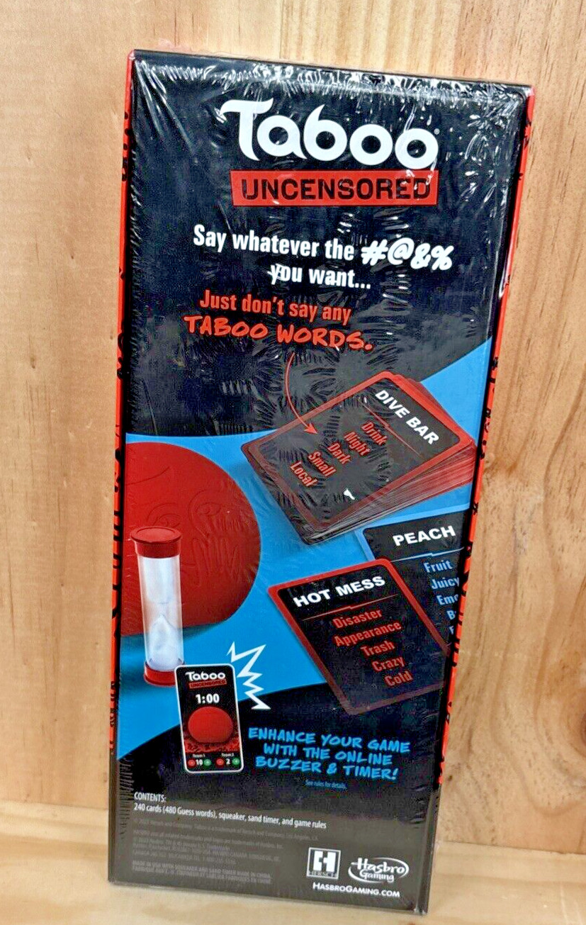 Taboo Uncensored Board Game for Adults Ages 17+ Hasbro Gaming New