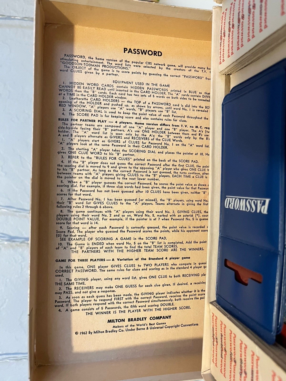 1962 Milton Bradley Password Game #4260 Volume 2 Complete Made In USA Vintage