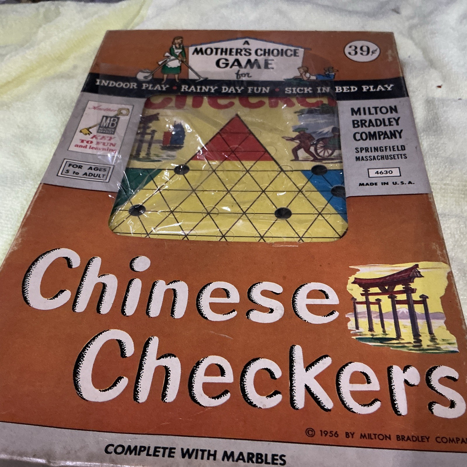 MILTON BRADLEY 1956 CHINESE CHECKERS MOTHER’S CHOICE GAME 4630 ~ SEALED NOS