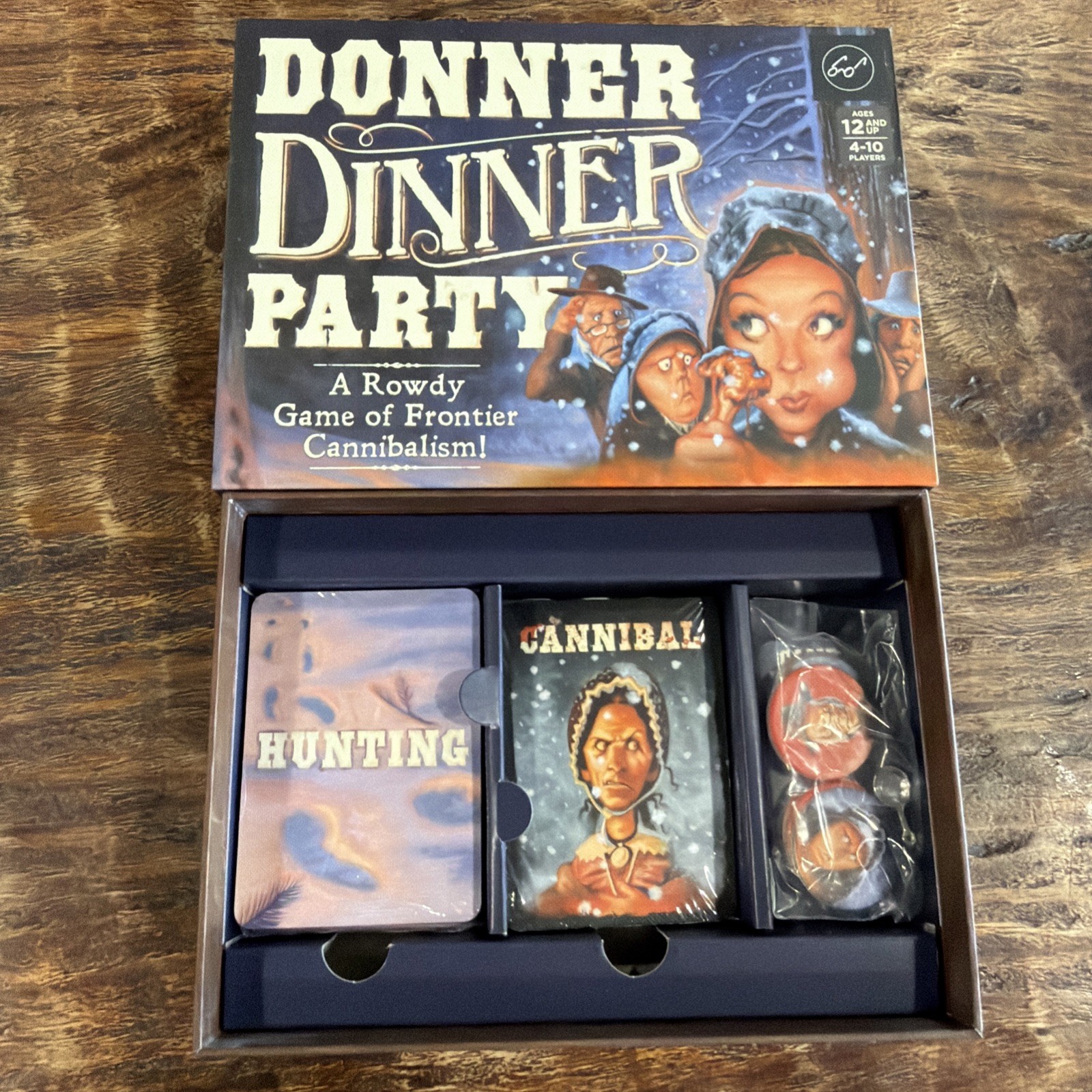 Donner Dinner Party (Board Game, 2017) Chronicle Books party bluffing UNPLAYED