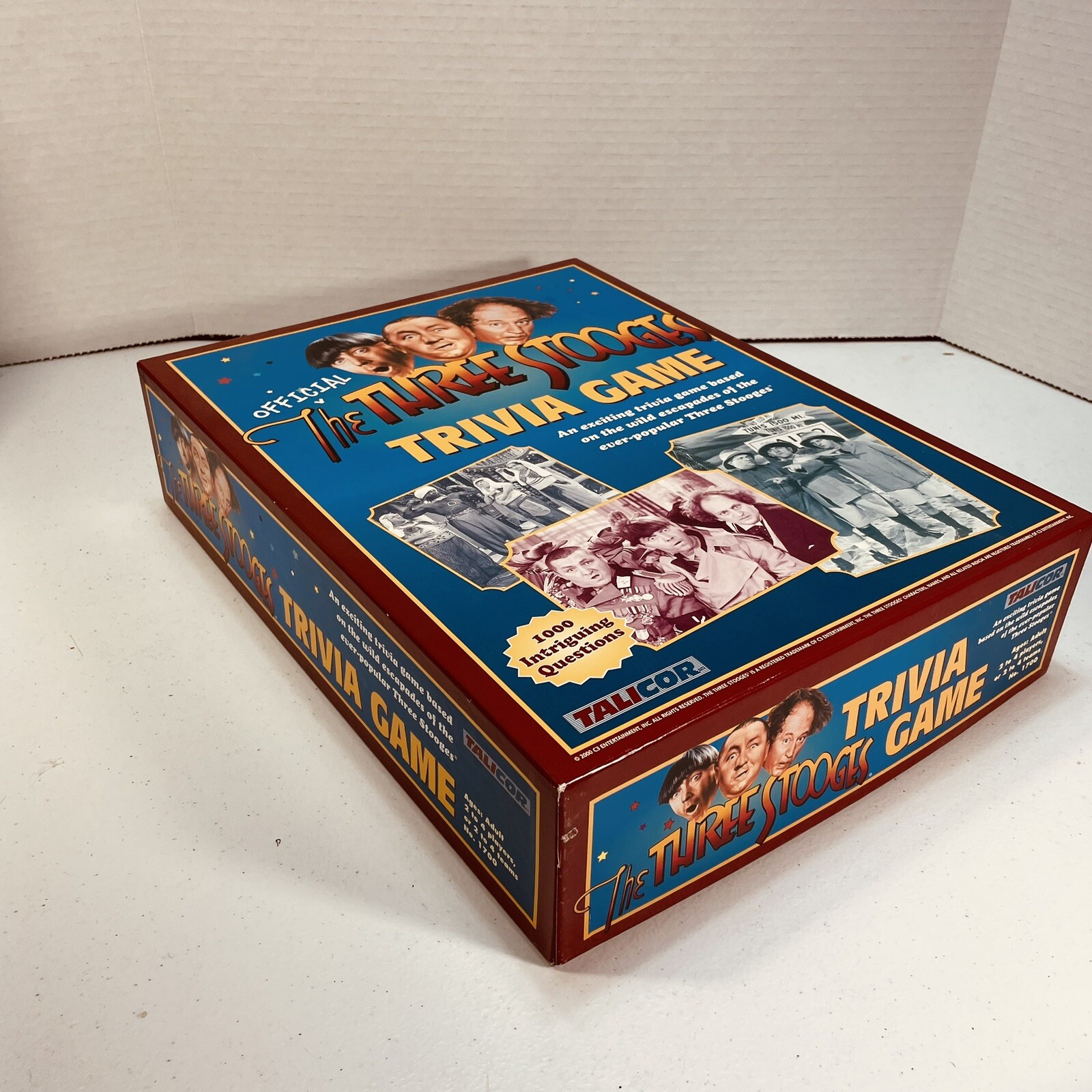 The Official Three Stooges Trivia Game 2000 By Talicor Mo Larry Curly Nyuk Nyuk