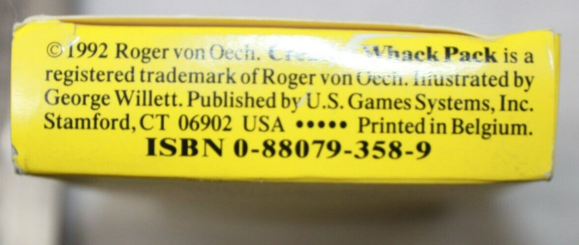 Creative Whack Pack – Roger Von Oech’s 1988 Edition 64 Card Deck + Instructions
