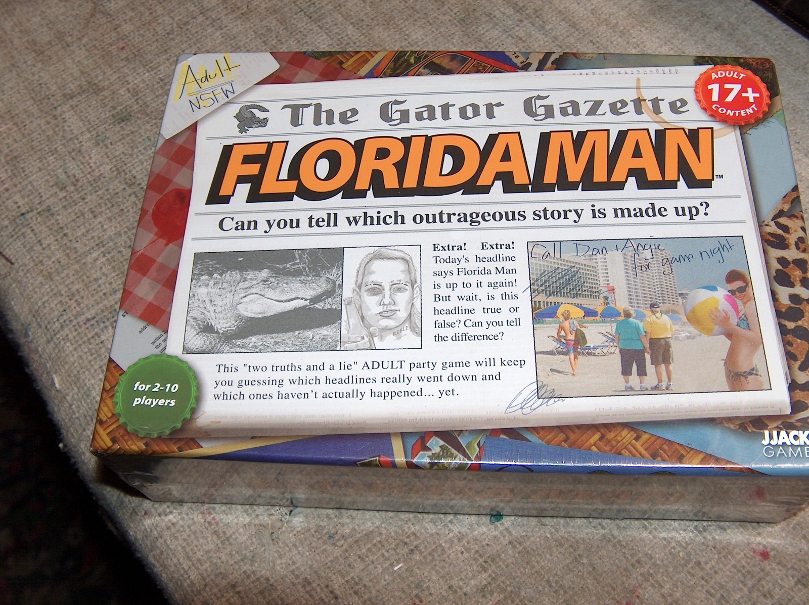SEALED! Florida Man Adult (17+) Party Board Game 2-10 Players Humor