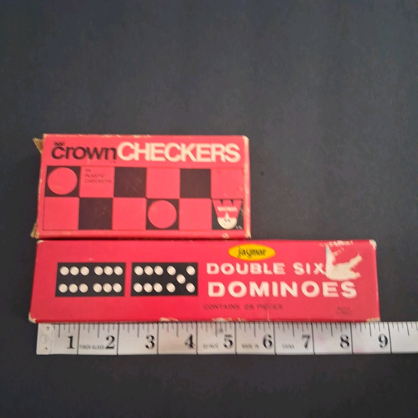VTG 60s Board Game Lot Milton Bradley Checker Board 4830 Jaymar Dominoes Whitman